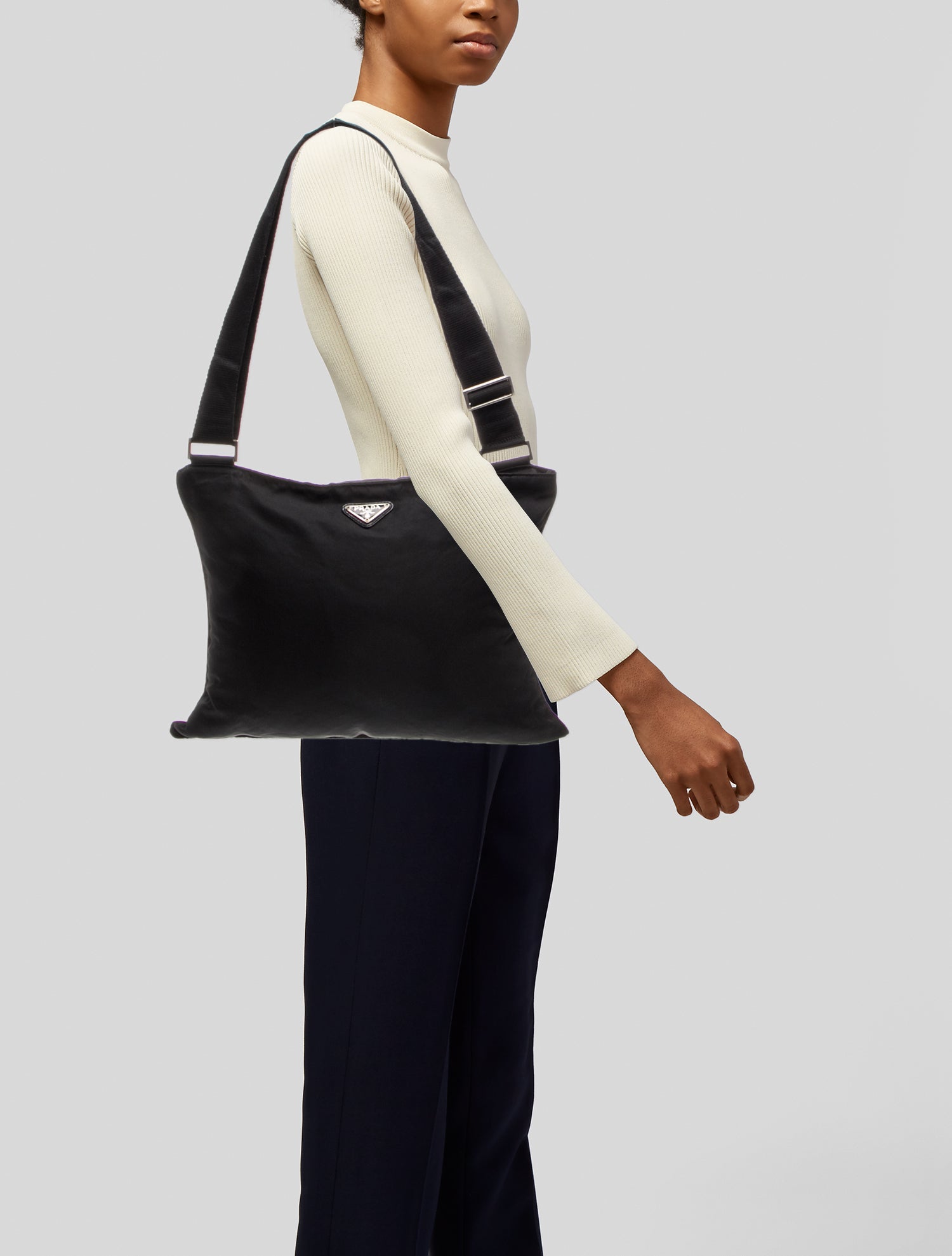 Prada Vela Nylon Crossbody Bag