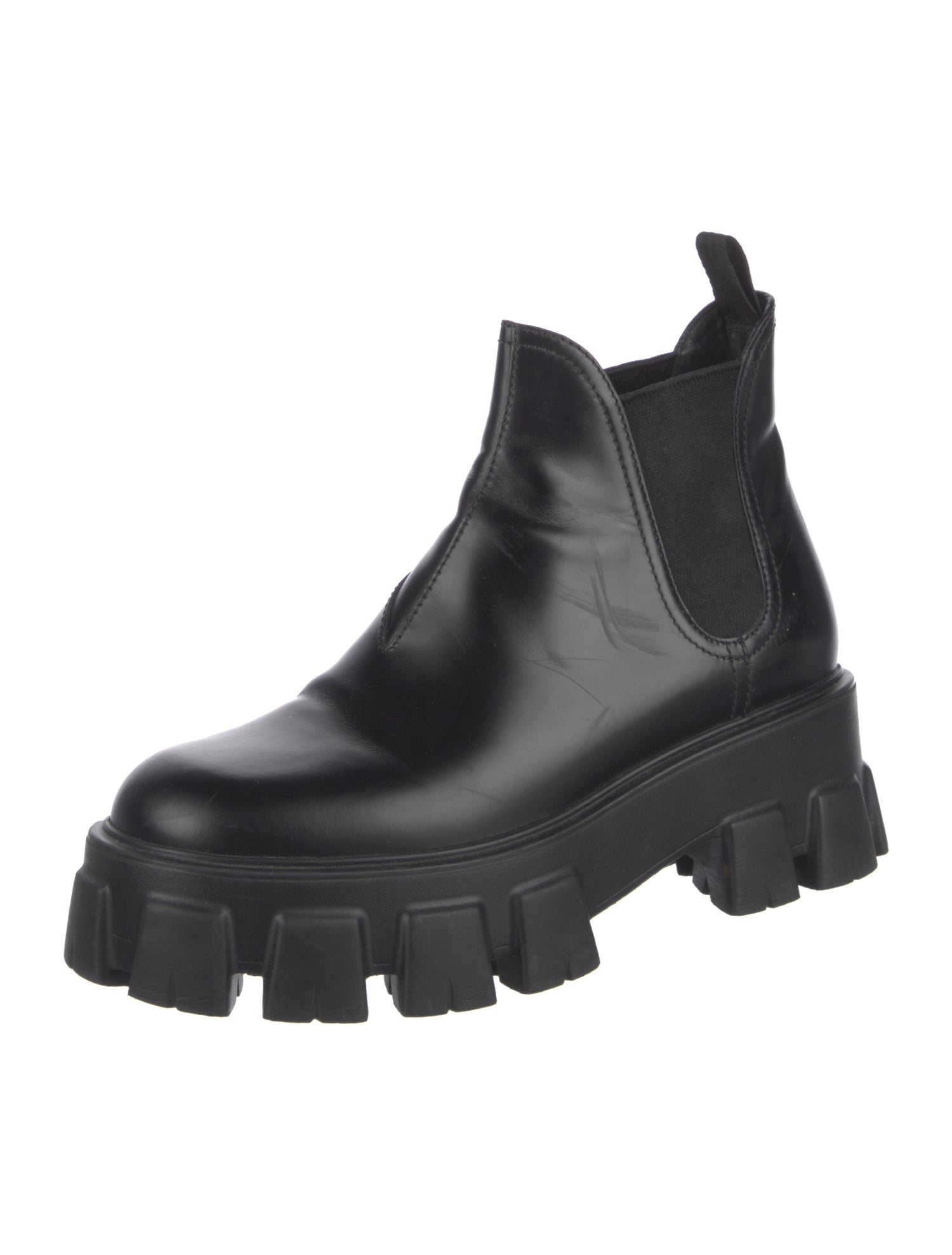 Prada Leather Chelsea Boots