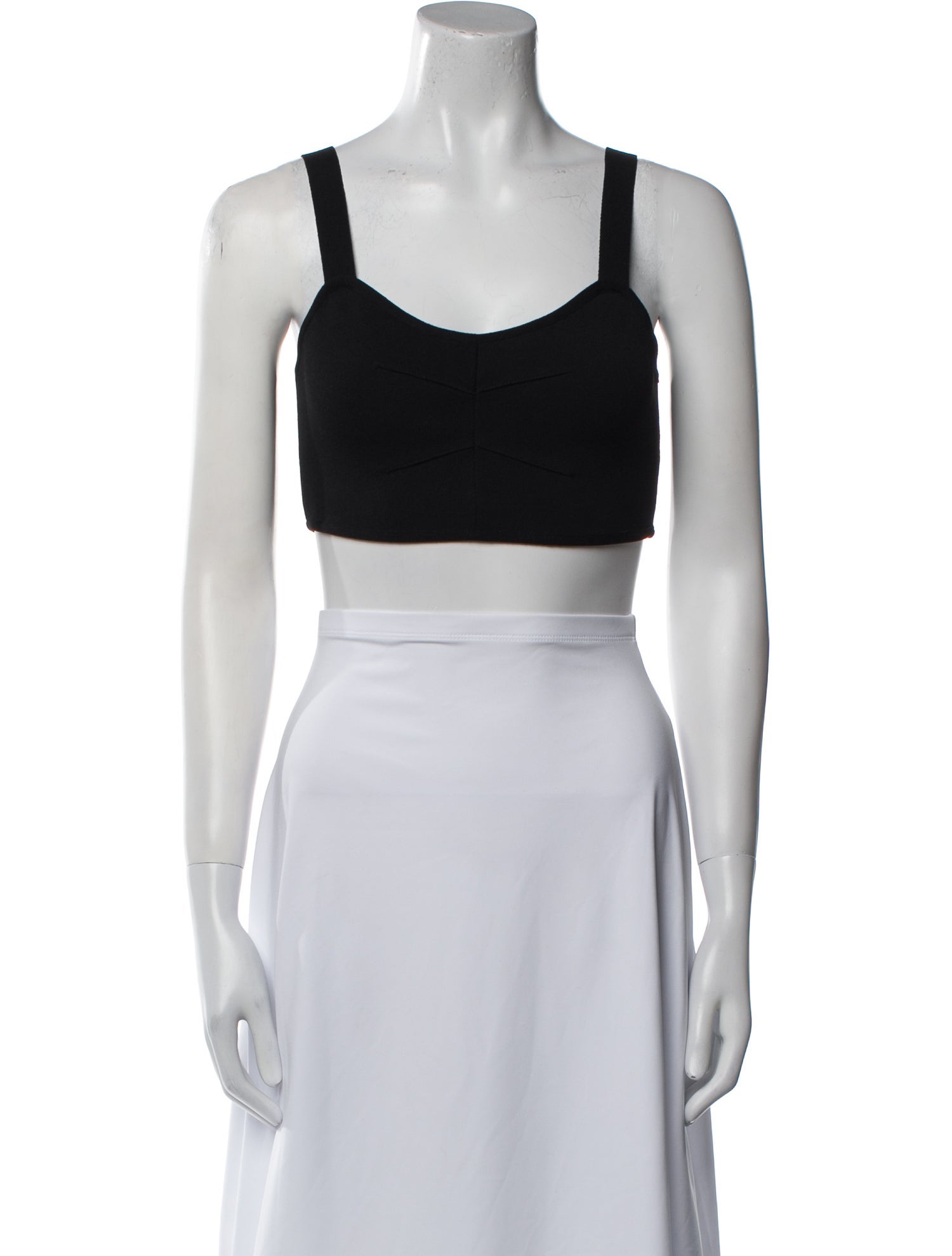Prada Scoop Neck Sleeveless Crop Top