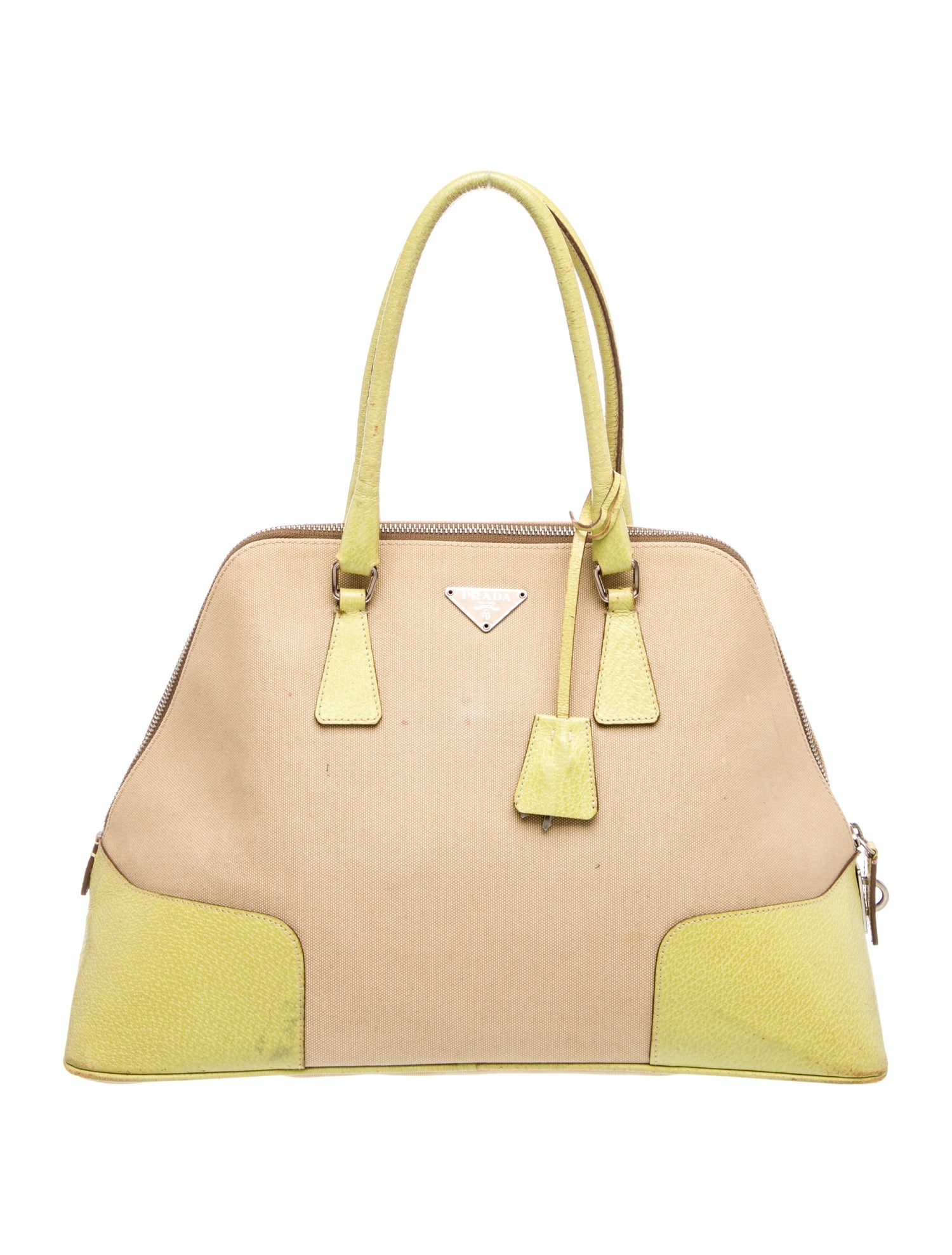 Prada Enameled Metal Triangle Dome