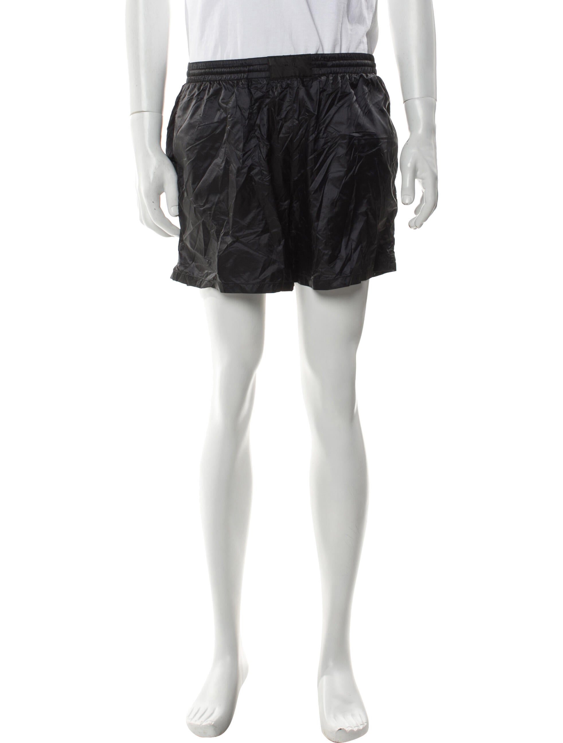 Prada 2018 Enameled Metal Triangle Swim Trunks