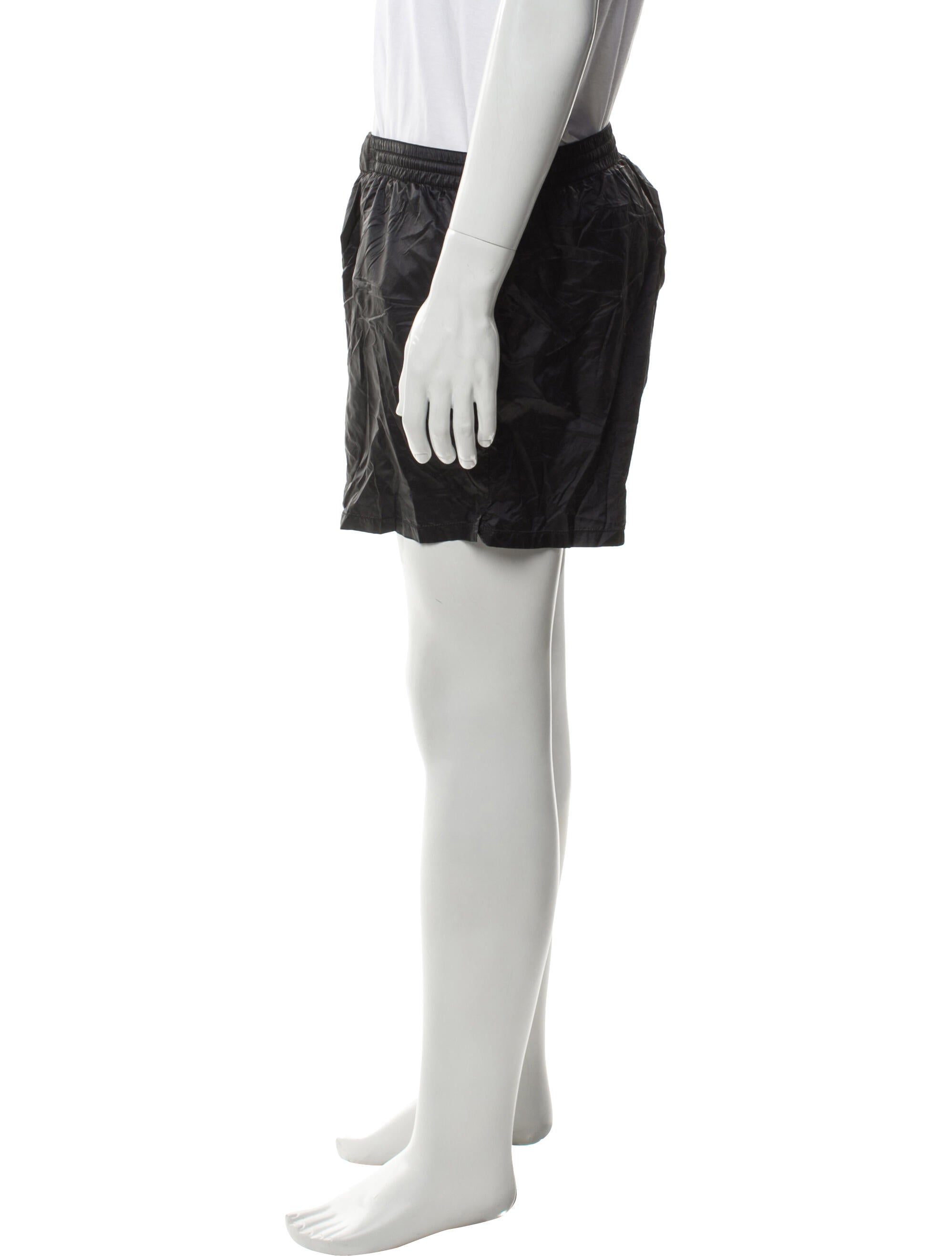 Prada 2018 Enameled Metal Triangle Swim Trunks