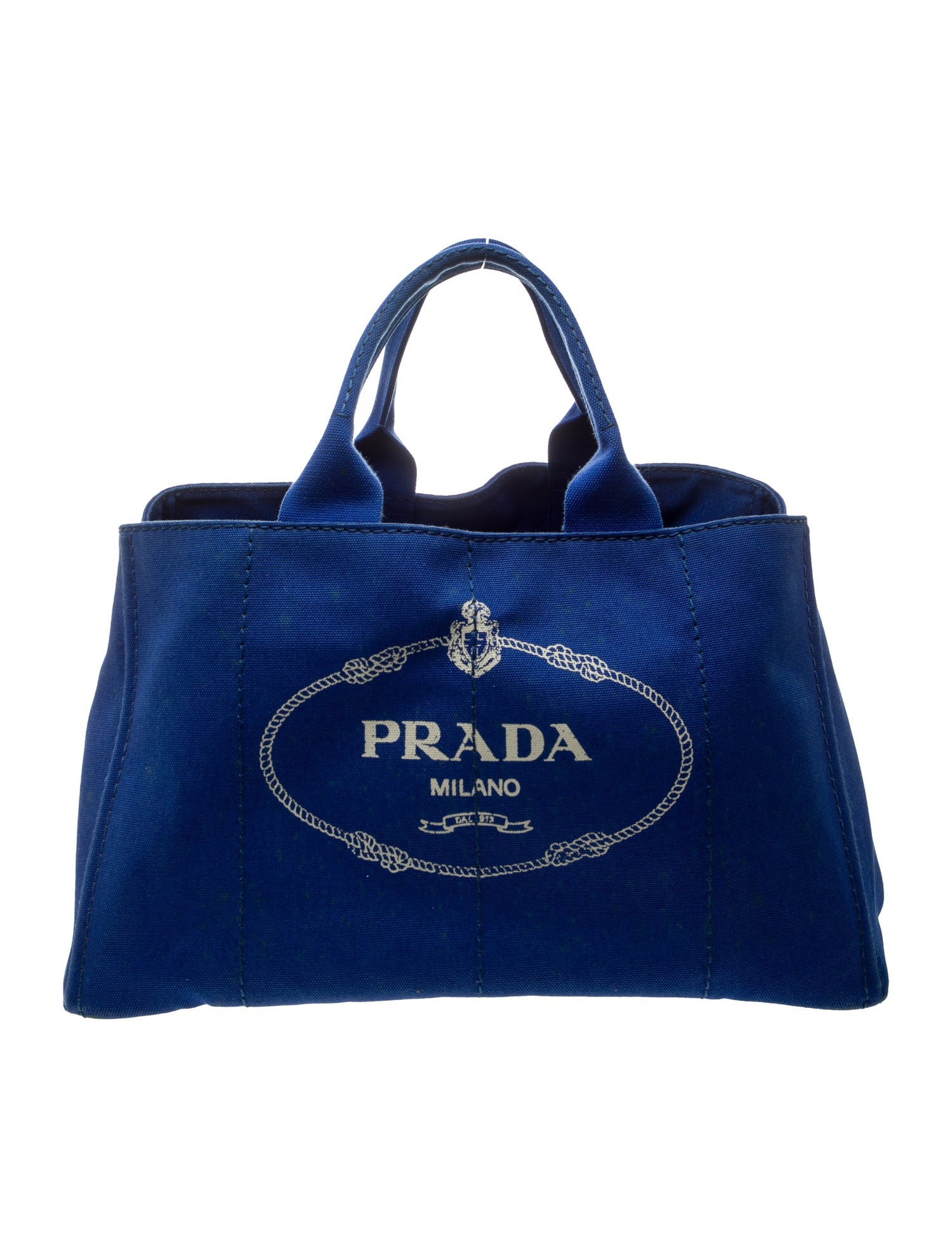 Prada Canvas Top Handle Bag
