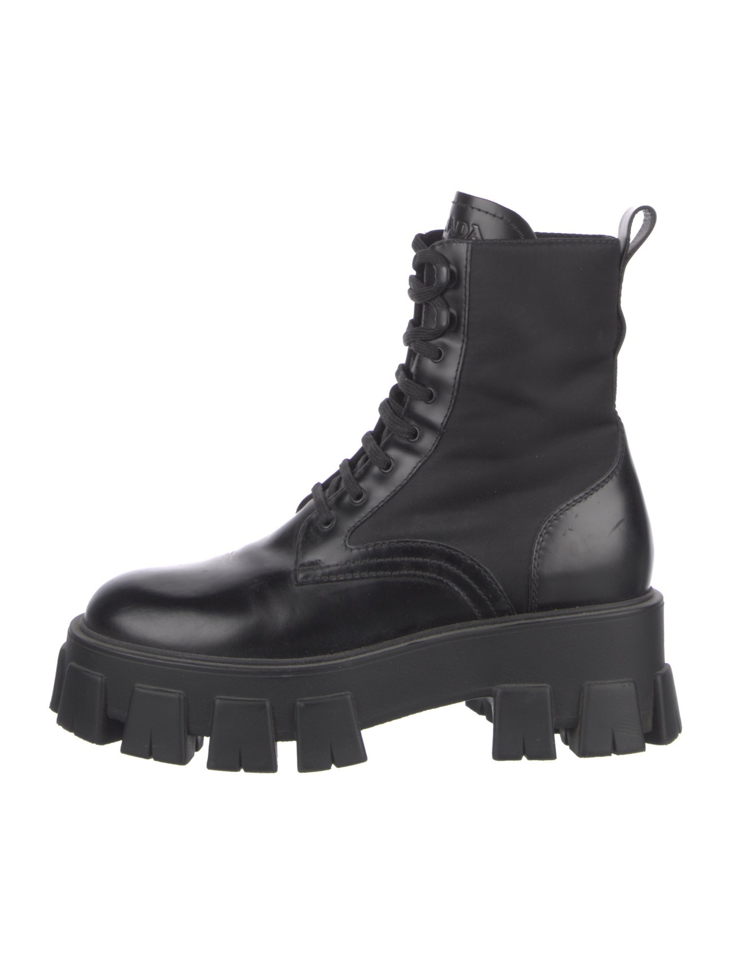 Prada Leather Combat Boots