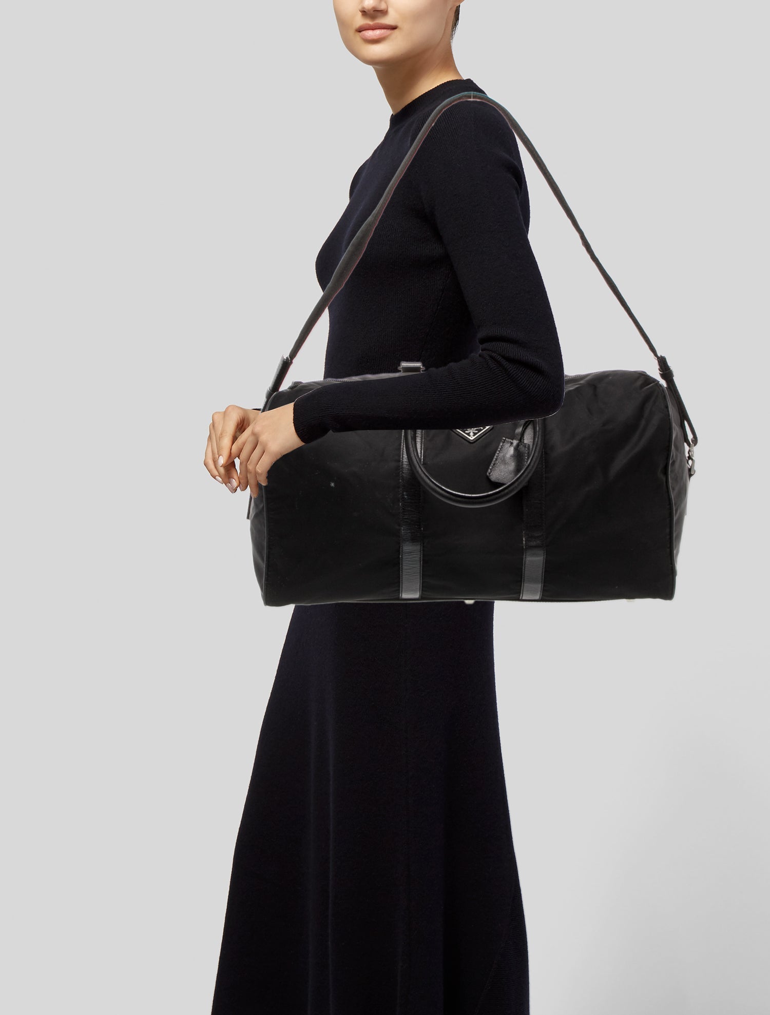 Prada Saffiano Leather Weekender Bag Vintage