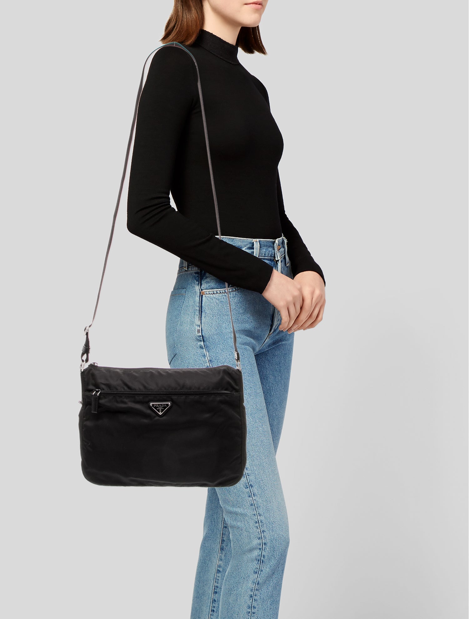 Prada Tessuto Nylon Nylon Re-Nylon Messenger Bag