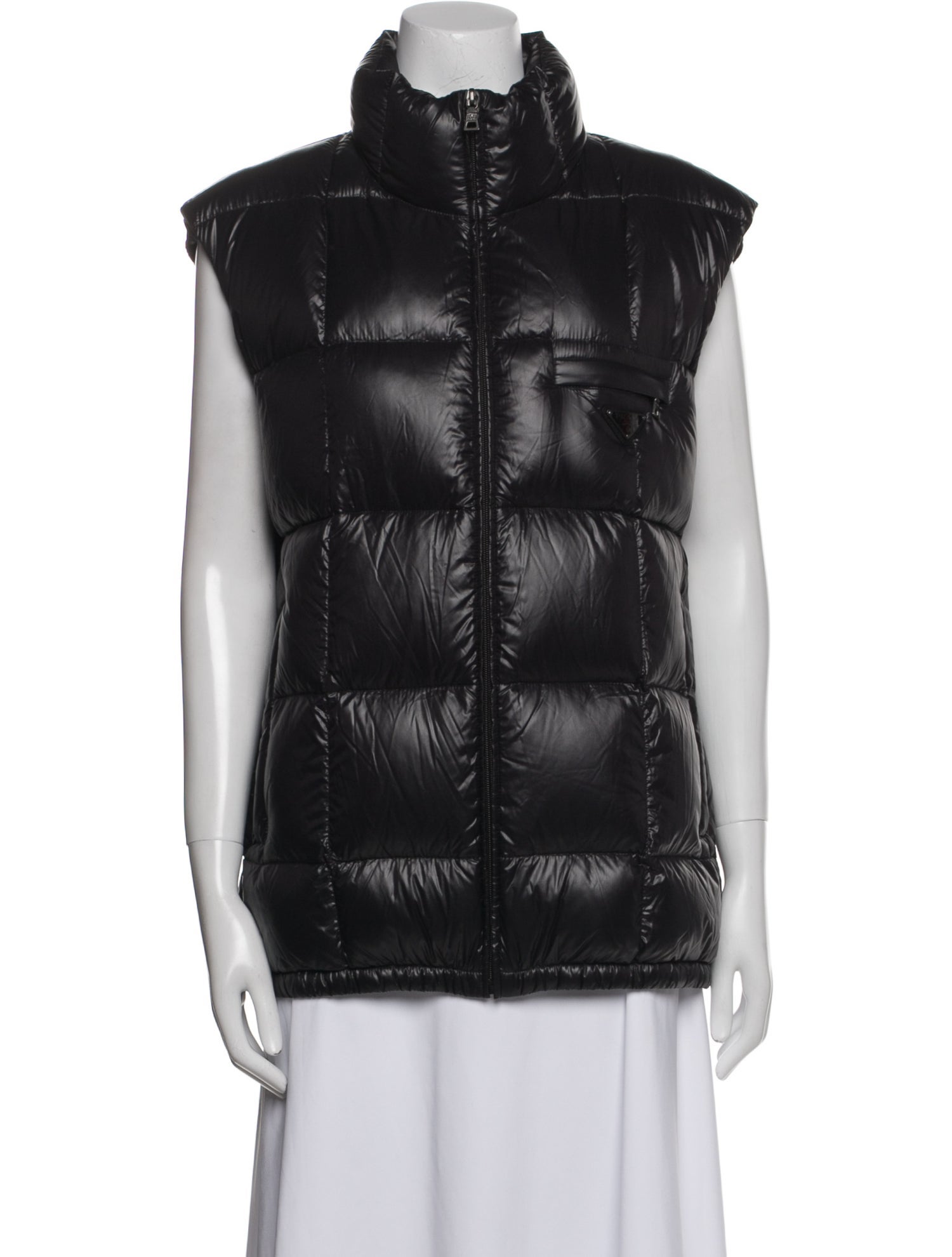 Prada Sport 2010's Enameled Metal Triangle Puffer Coat