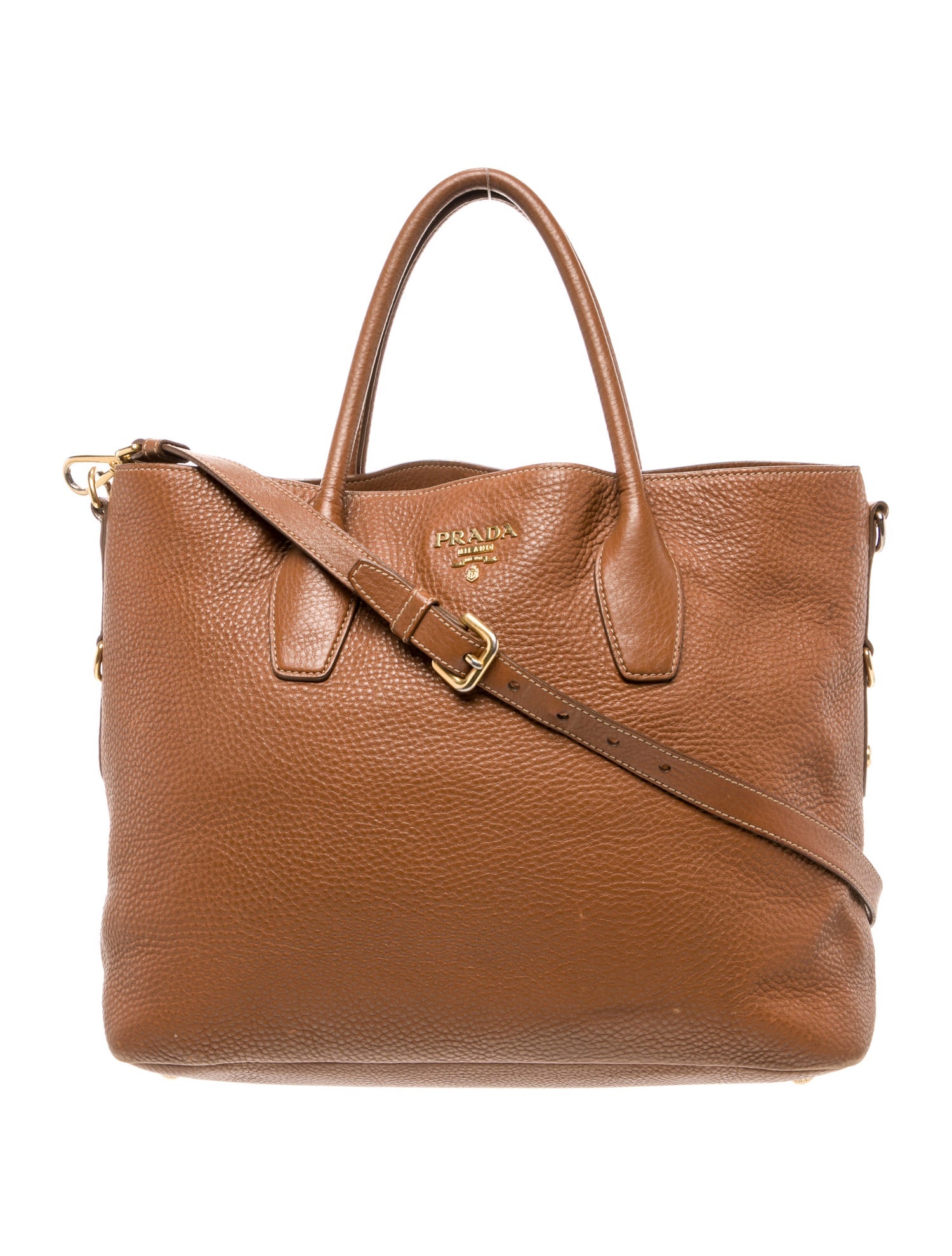 Prada Vitello Phenix Leather Top Handle Bag