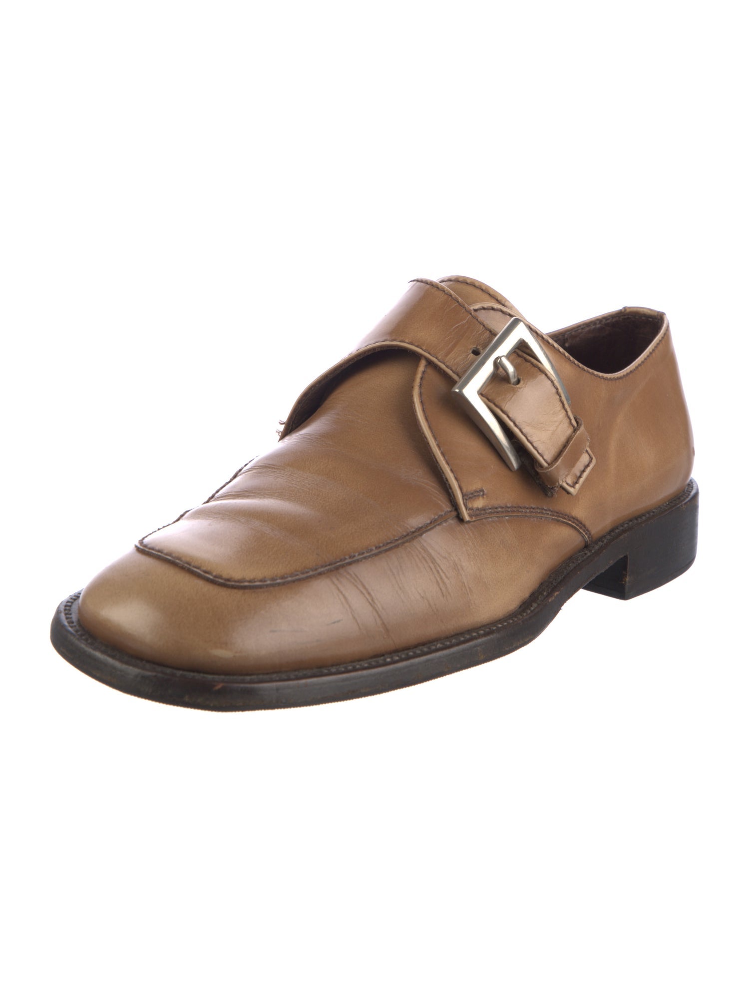 Prada Leather Monk Straps