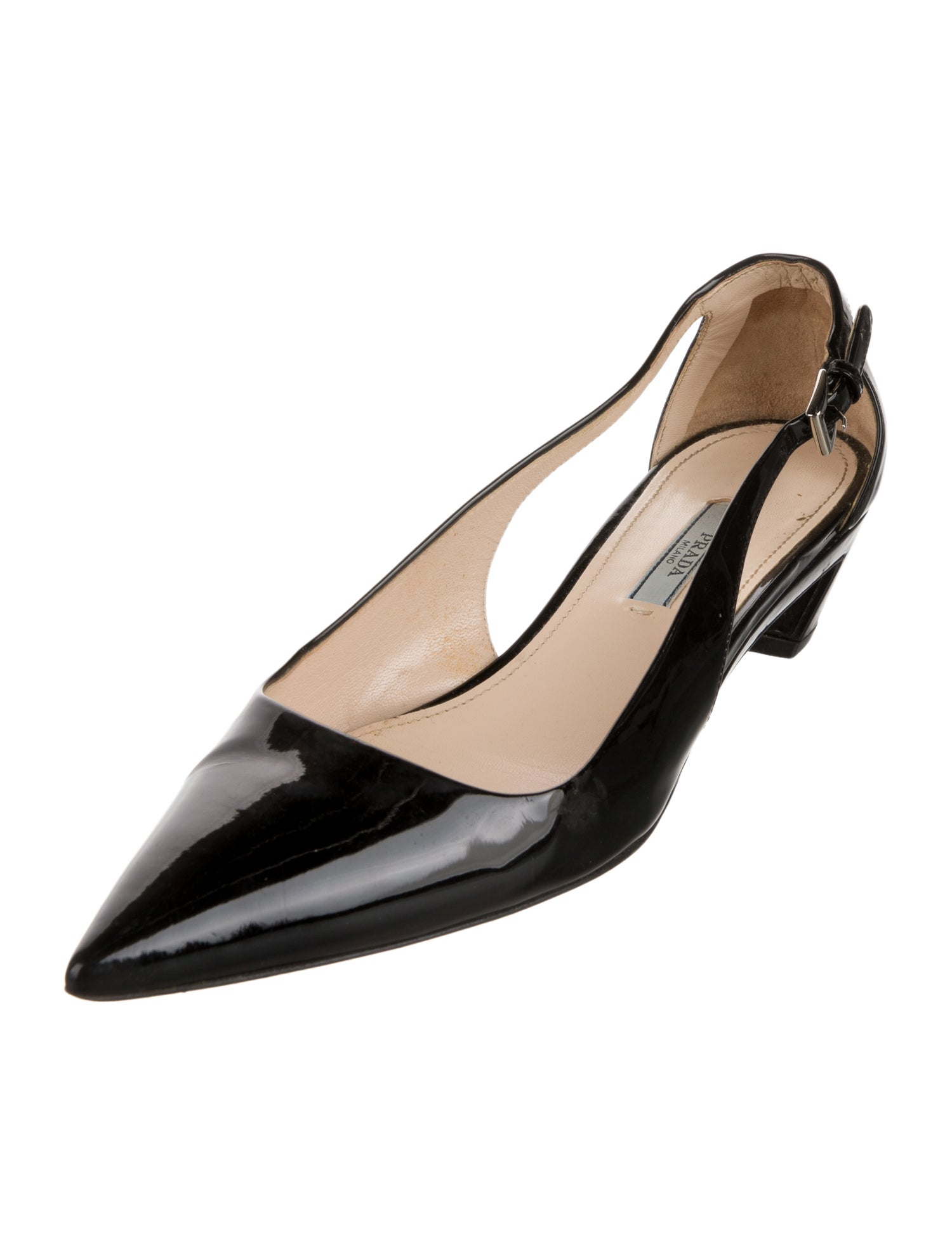 Prada Patent Leather Slingback Pumps