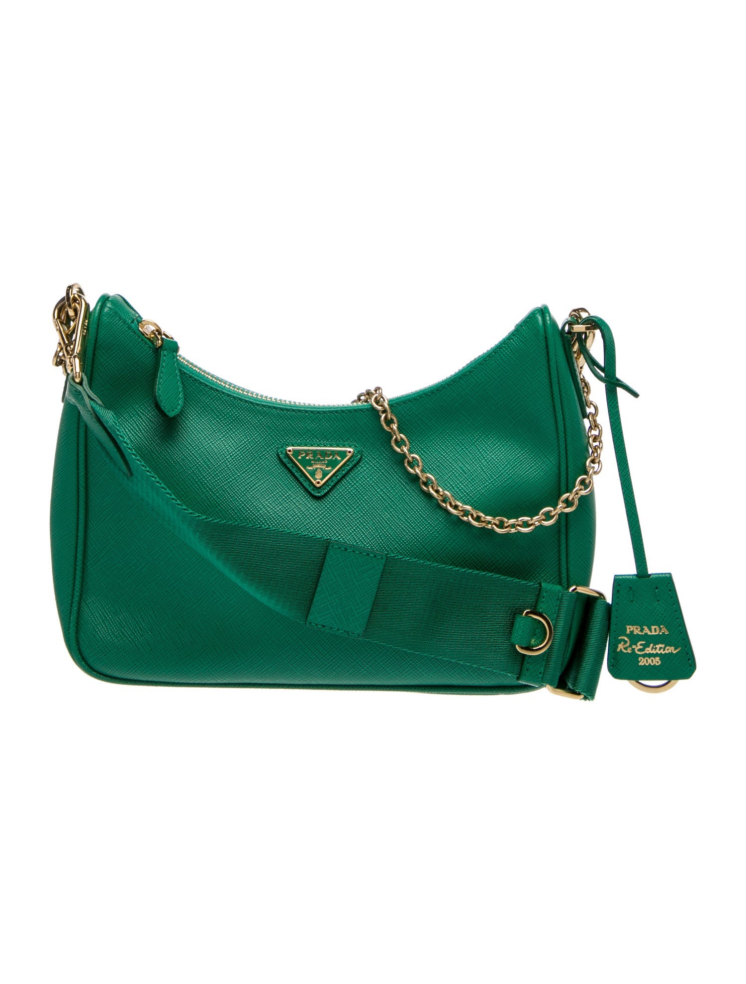 Prada Enameled Metal Triangle Re-Edition 2005