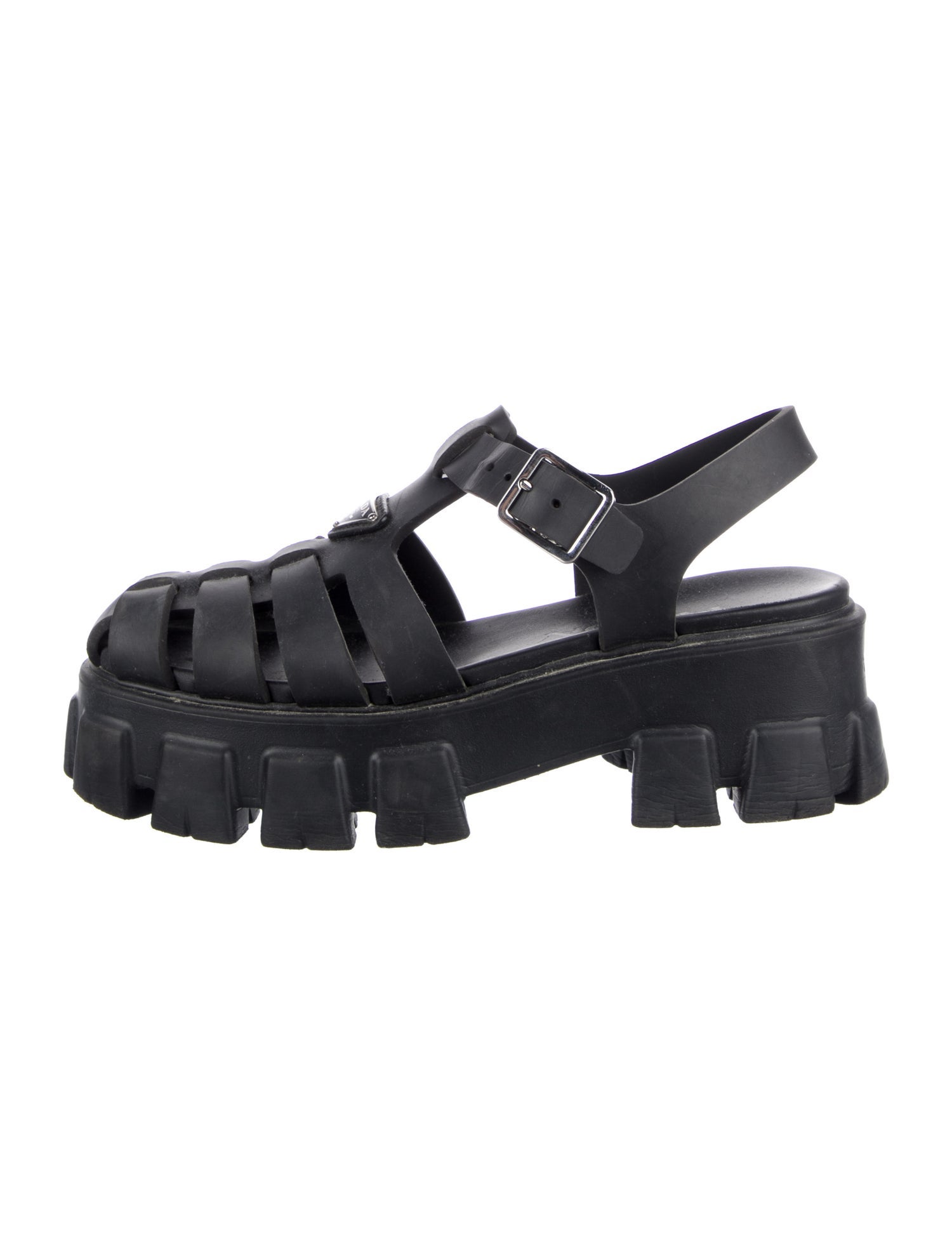 Prada Rubber Slingback Sandals