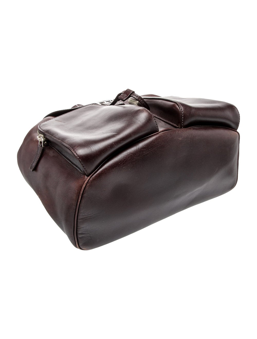 Prada Backpack Brown Leather Silver-Tone Hardware… - image 5