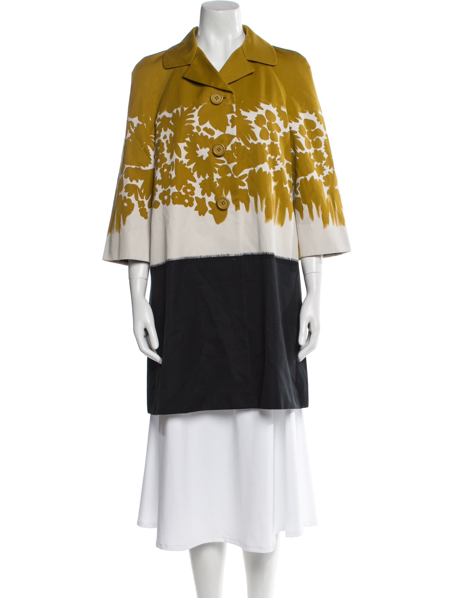 Prada 2016 Floral Print Coat