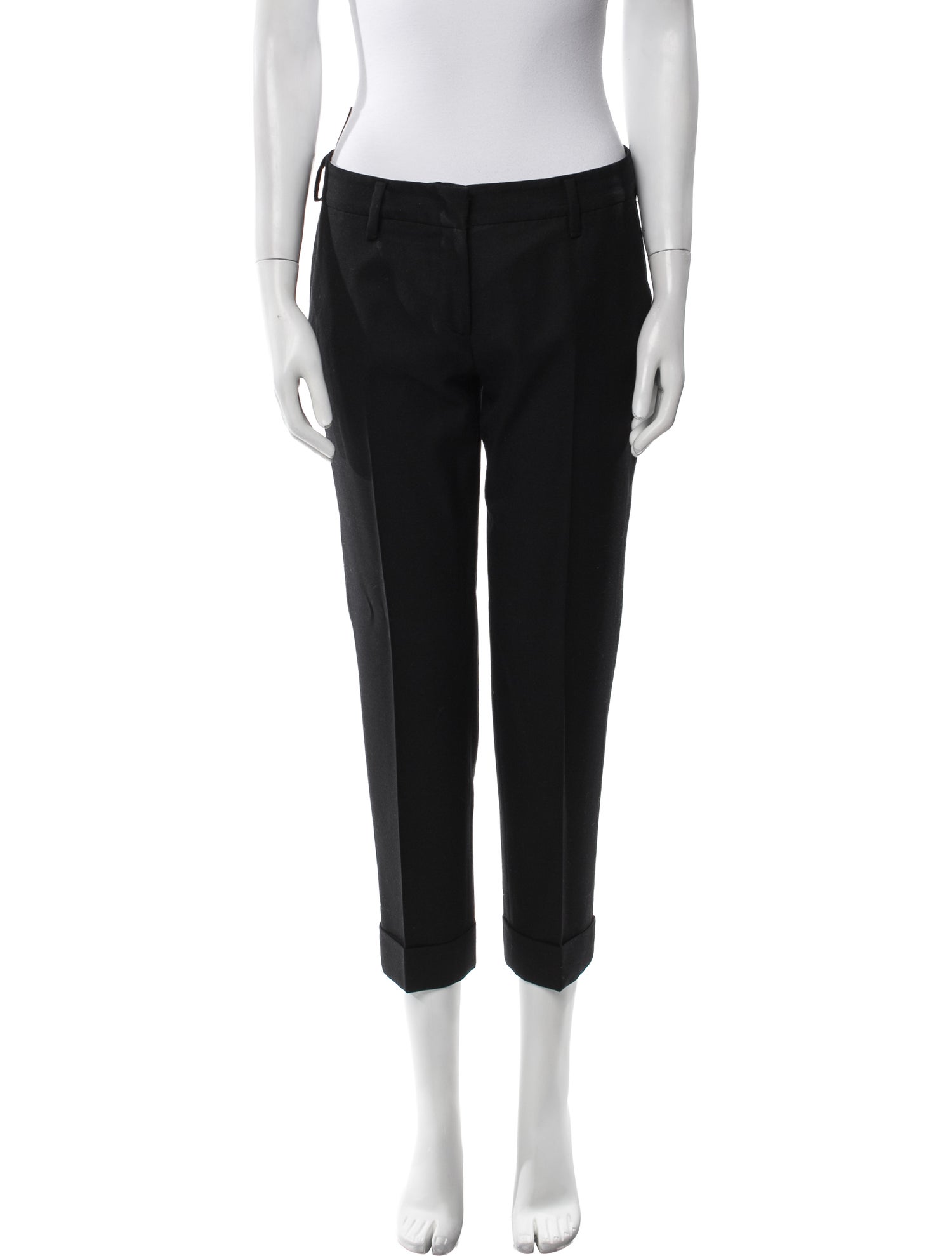 Prada Virgin Wool Straight Leg Pants
