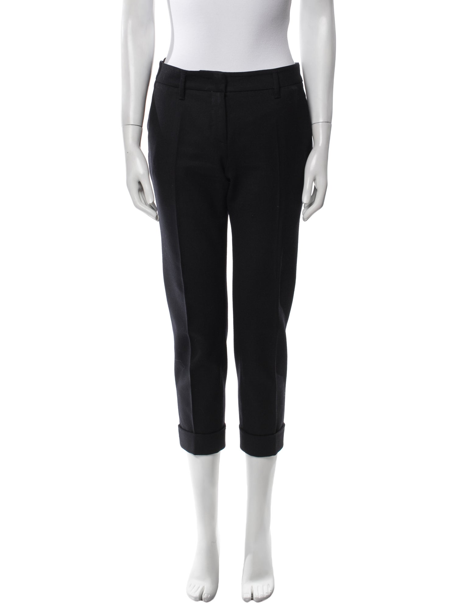 Prada Virgin Wool Straight Leg Pants