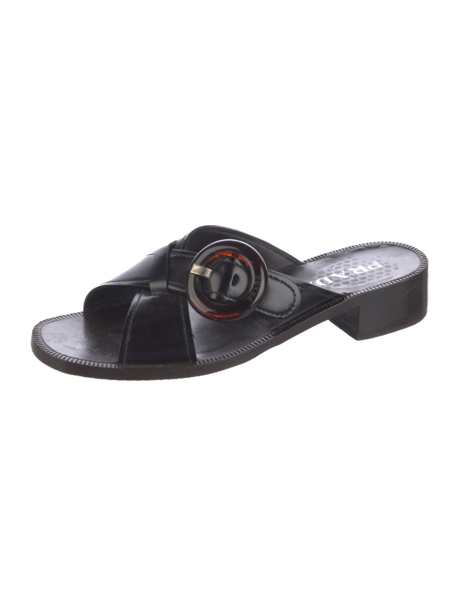 Prada Patent Leather Slides