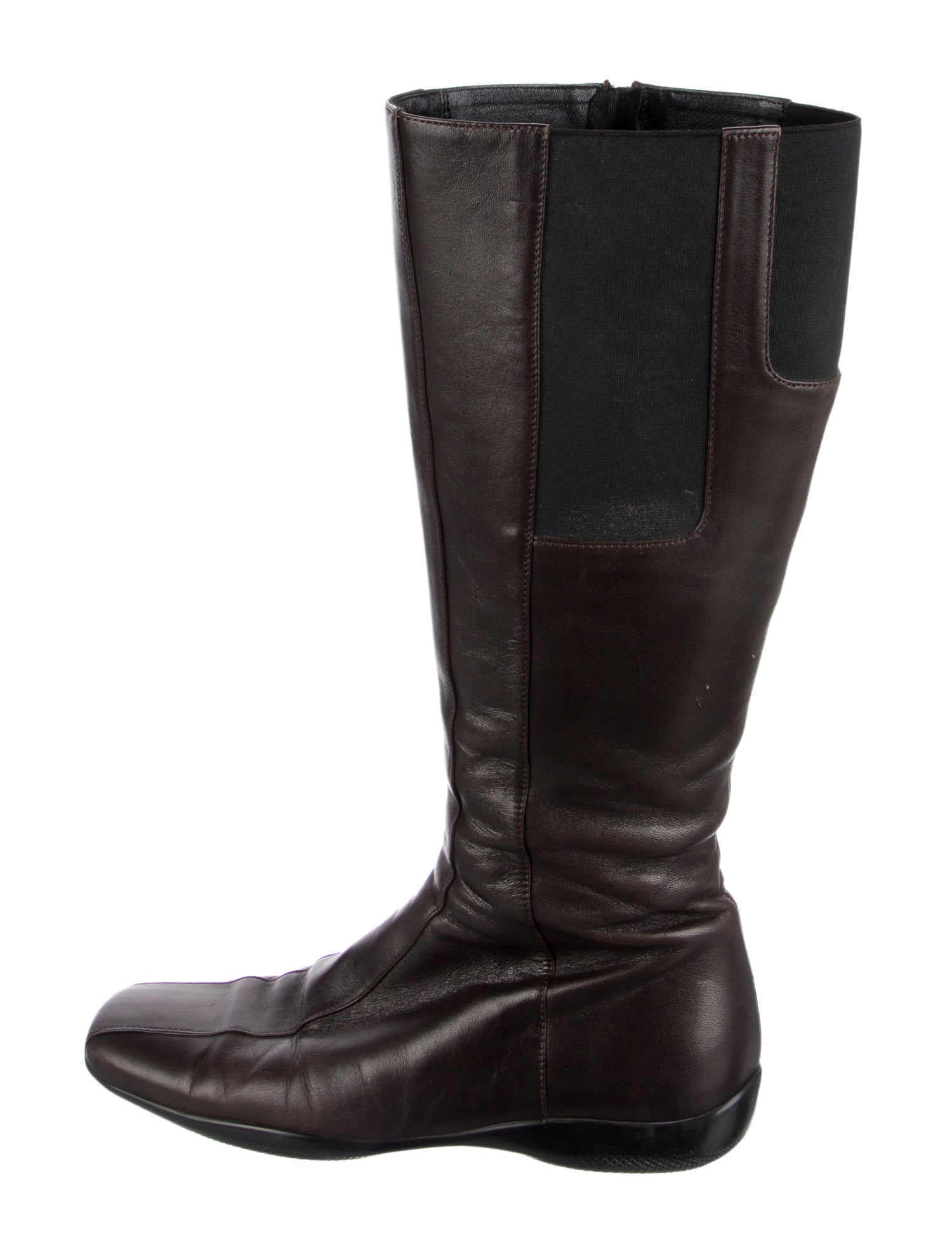 Prada Leather Riding Boots
