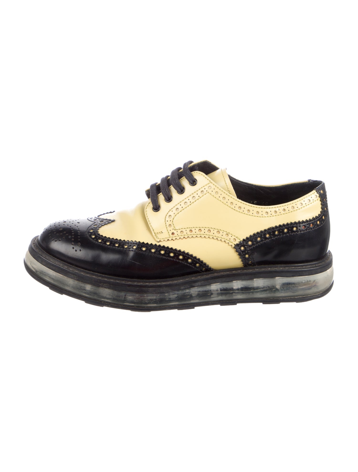 Prada Leather Colorblock Pattern Sneakers