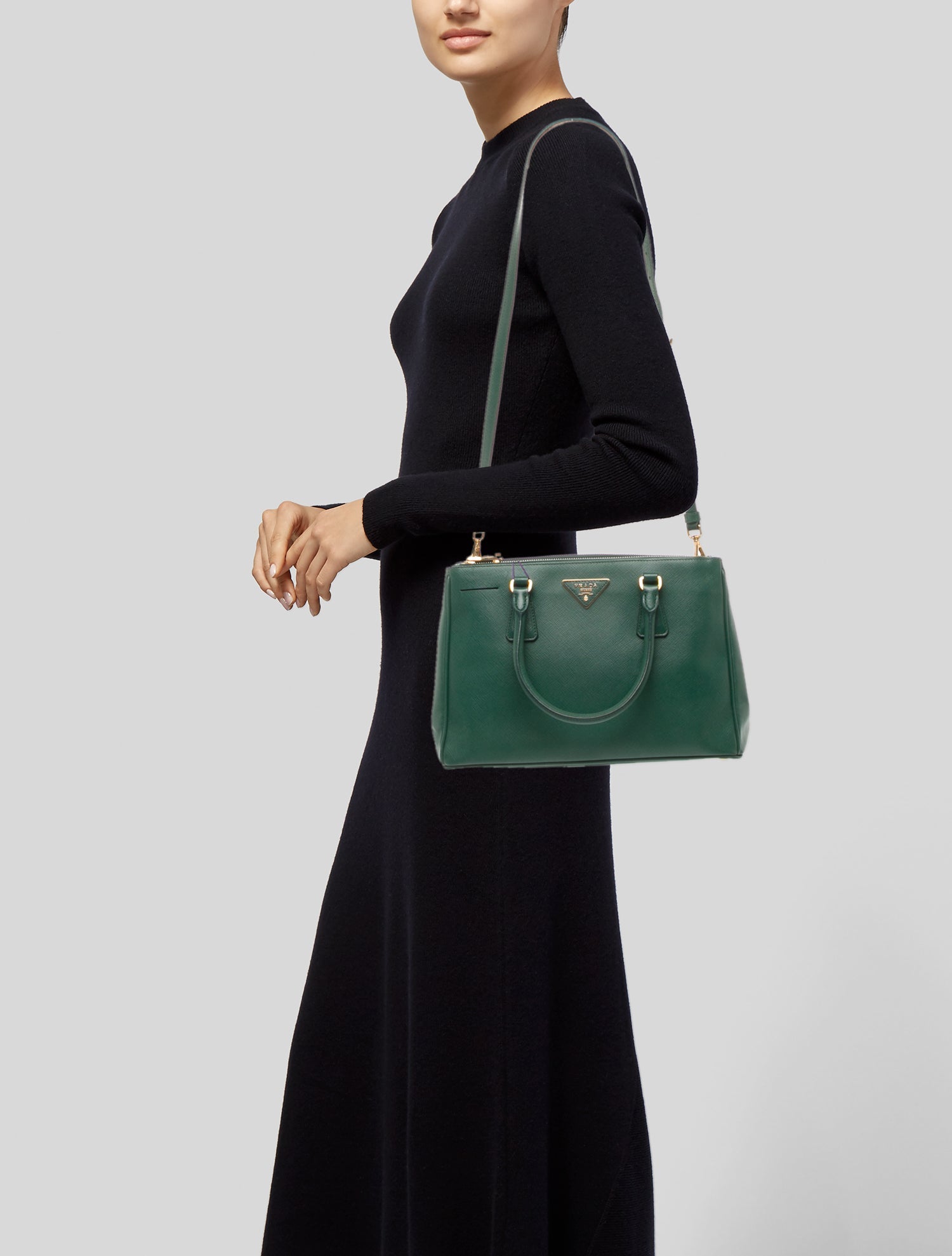 Prada Saffiano Lux Leather Galleria Double Zip Medium