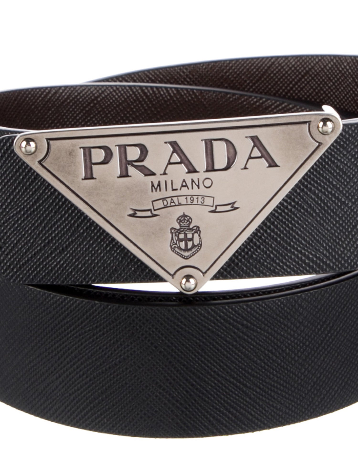 Prada Saffiano Cuir Leather Belt Kit