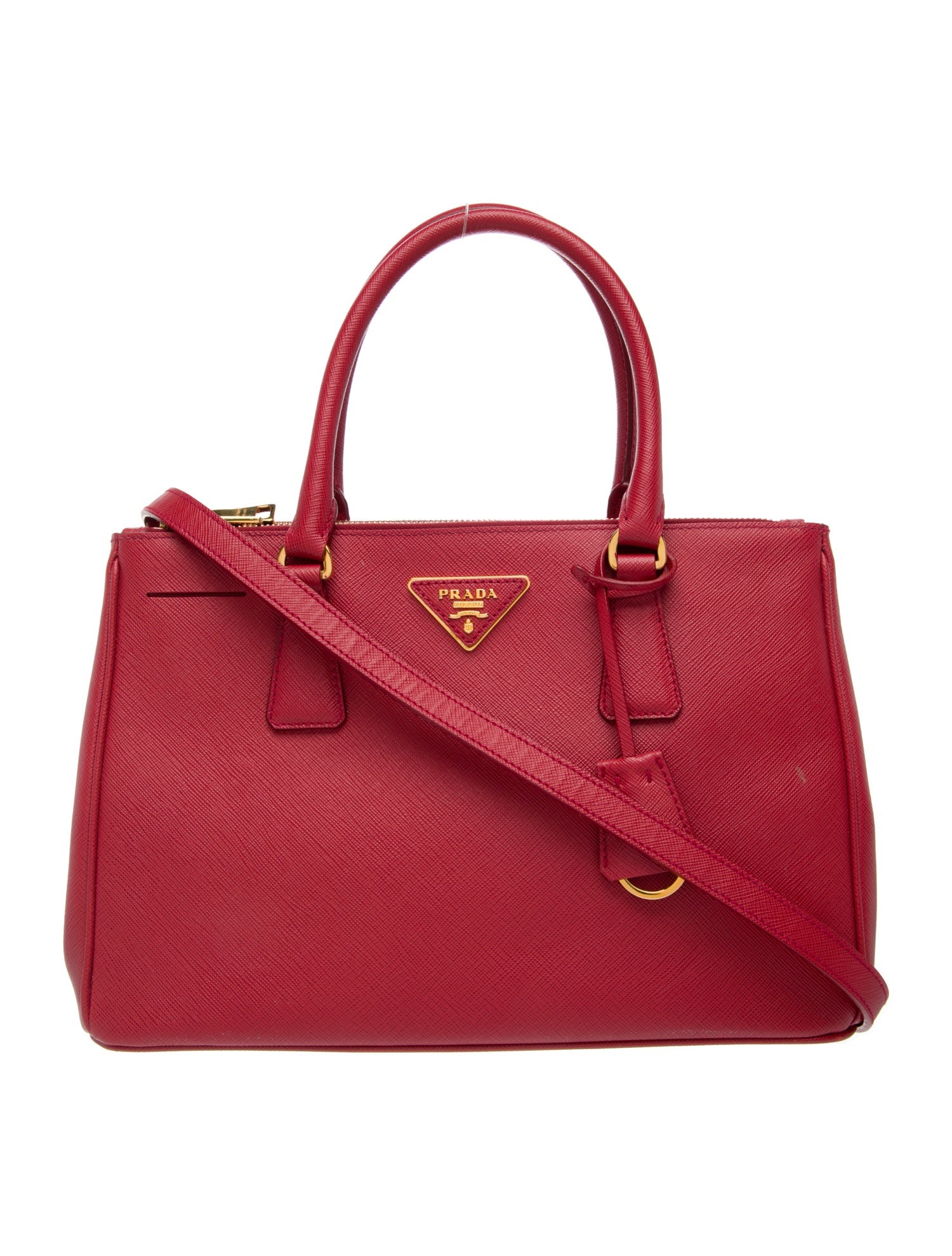 Prada Saffiano Lux Leather Galleria Double Zip Small