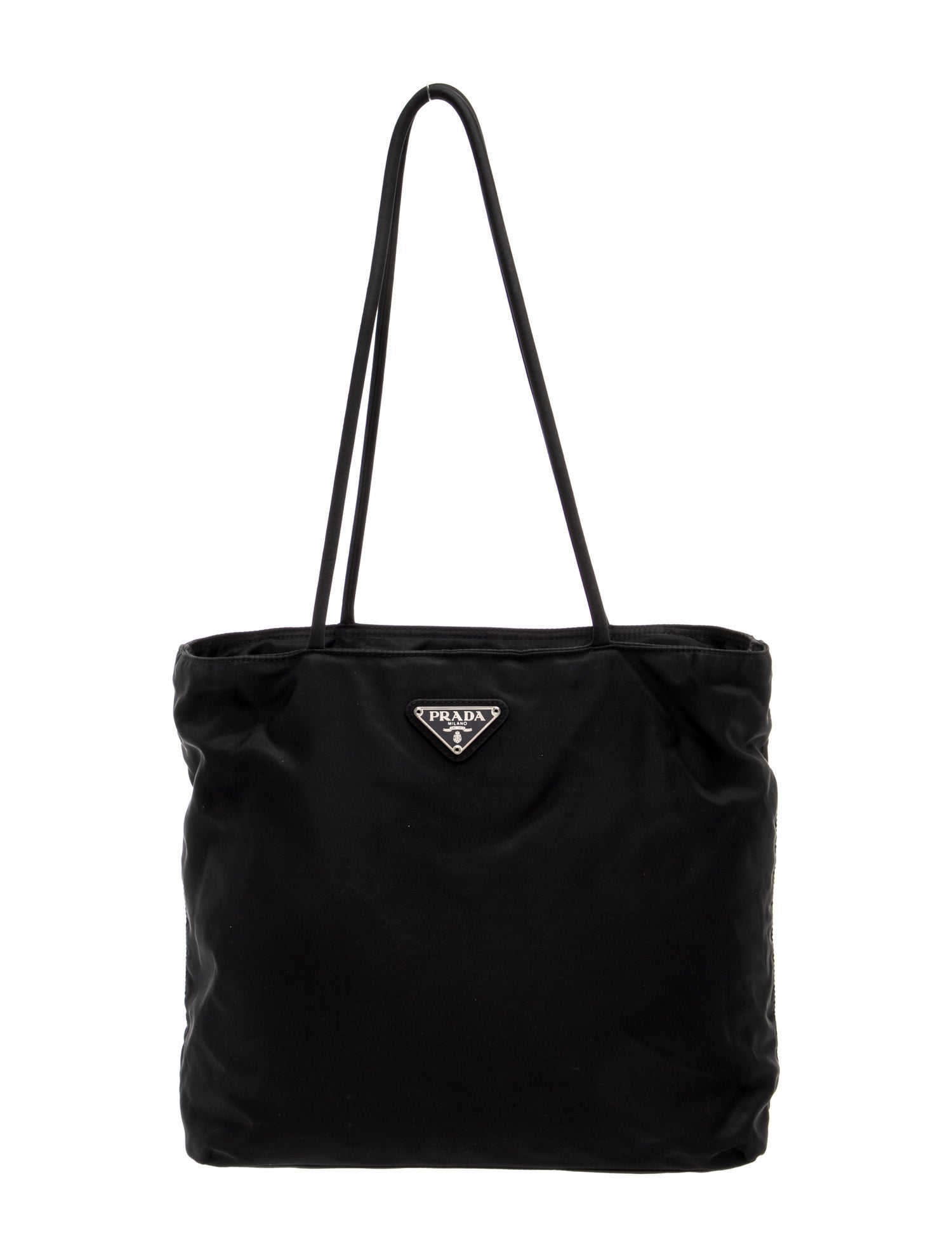 Prada Enameled Metal Triangle Tote Vintage