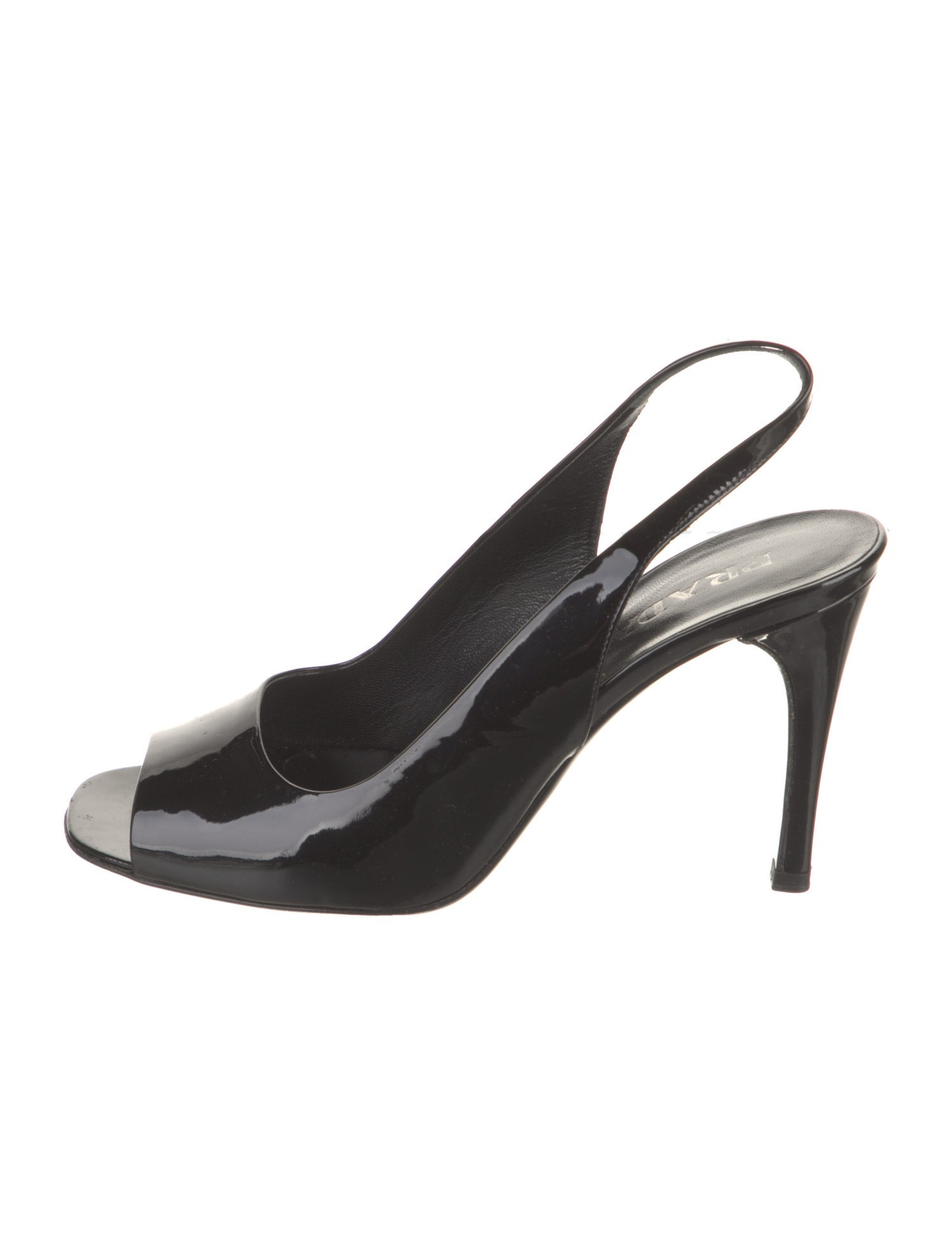 Prada Patent Leather Slingback Sandals