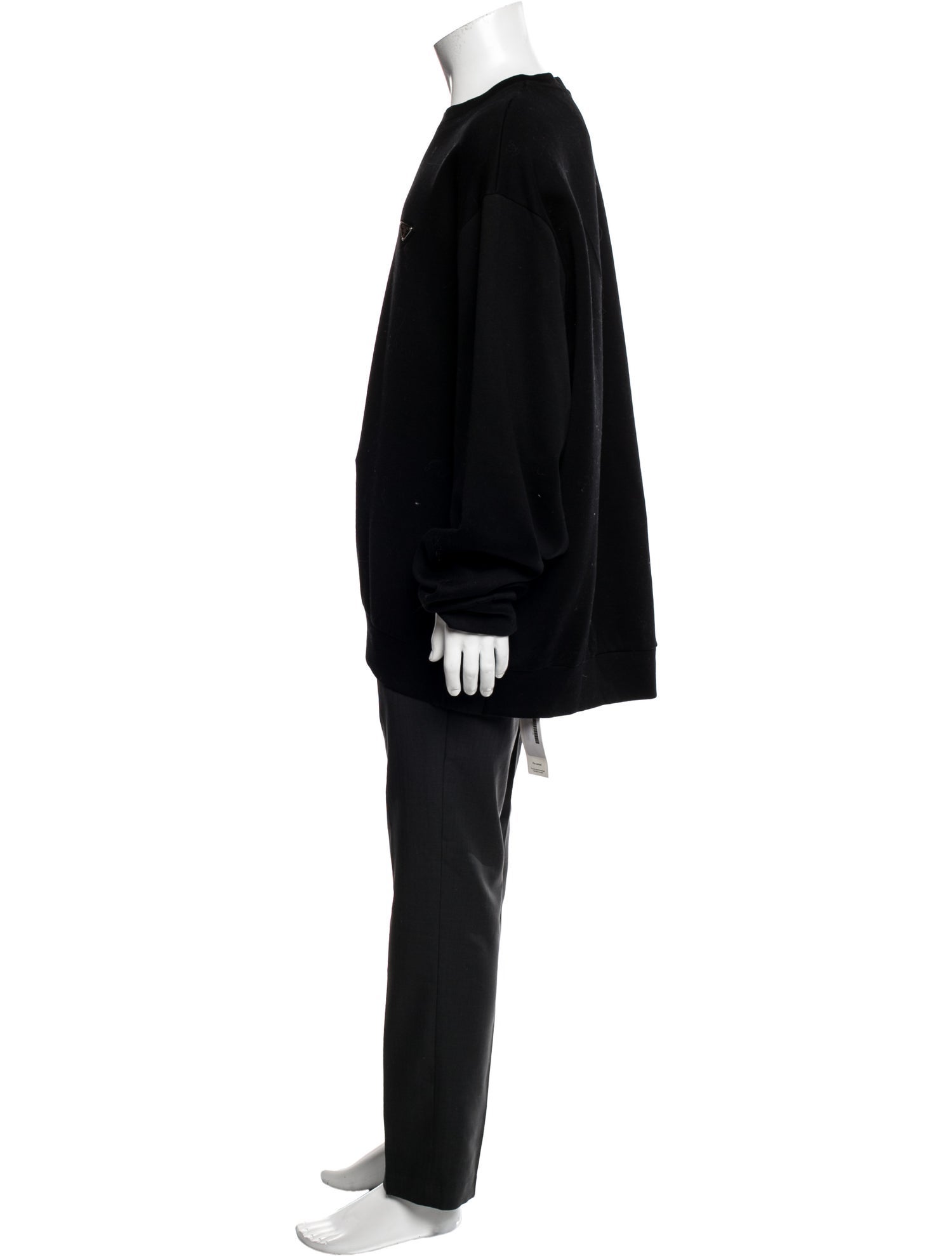 Prada 2022 Enameled Metal Triangle Sweatshirt