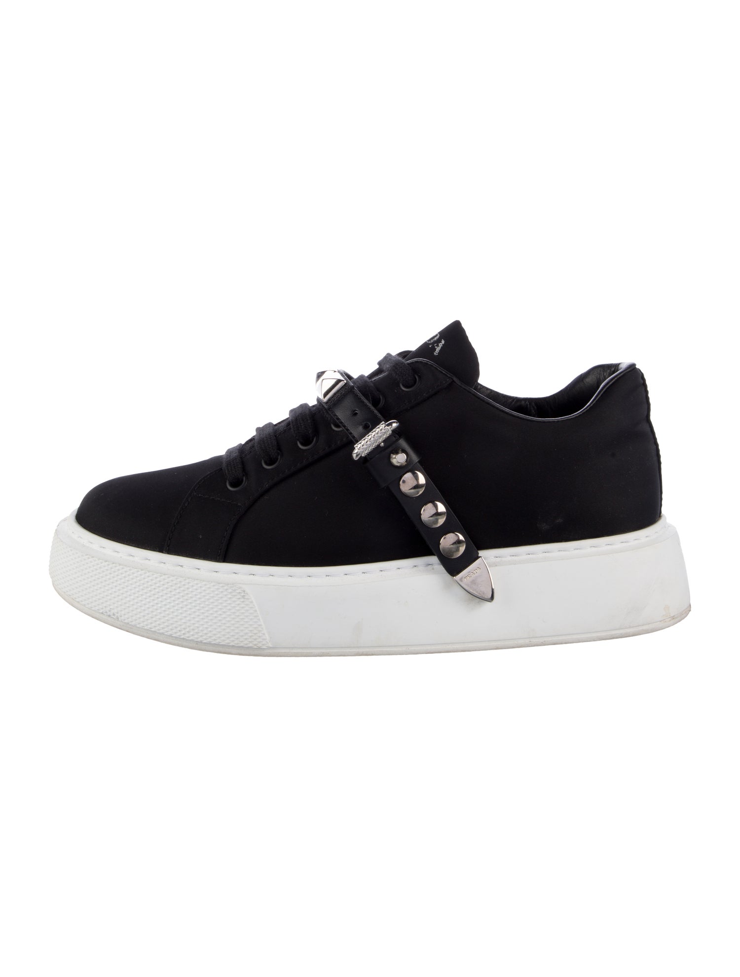 Prada Nylon Studded Accents Sneakers