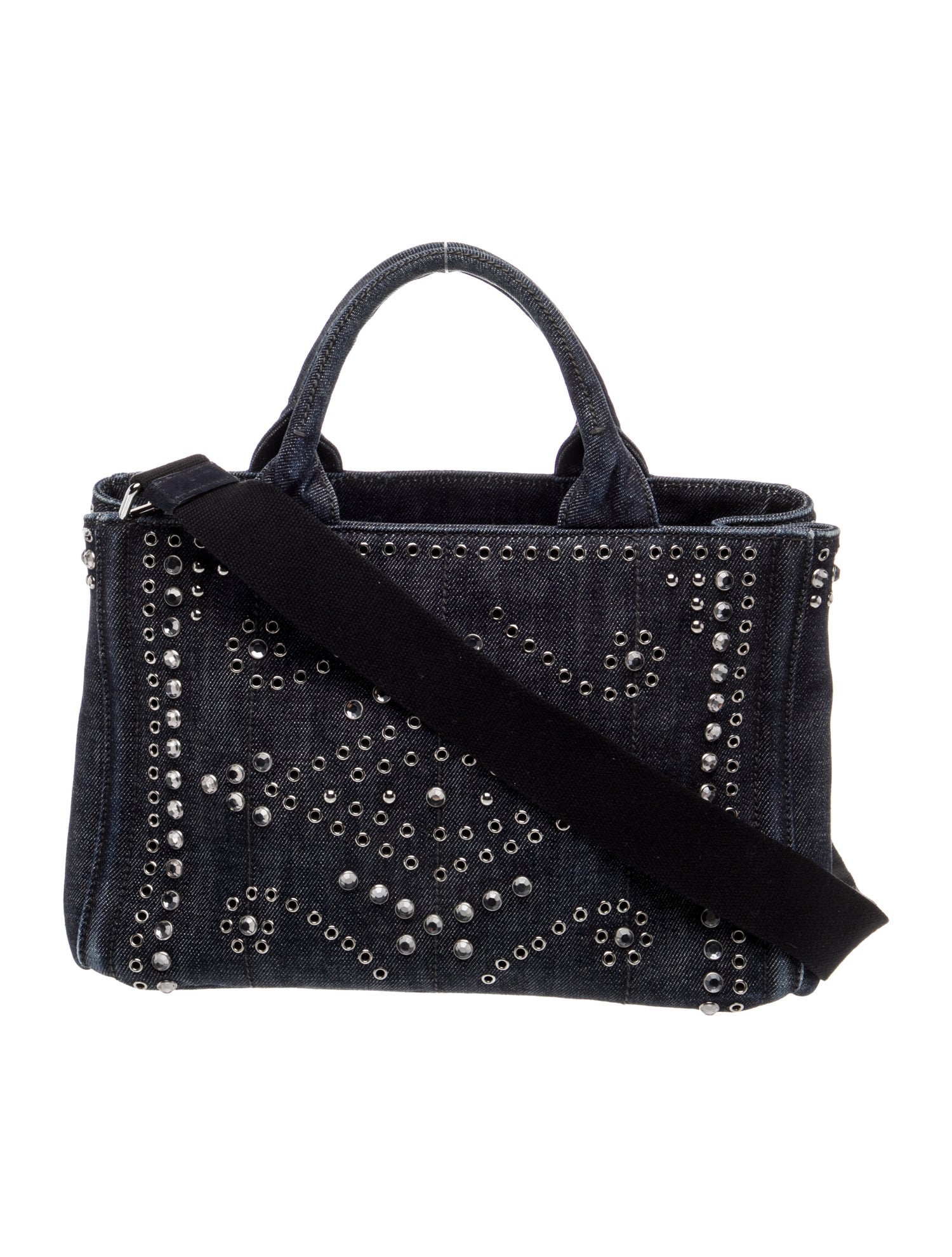 Prada Canvas Top Handle Bag Small