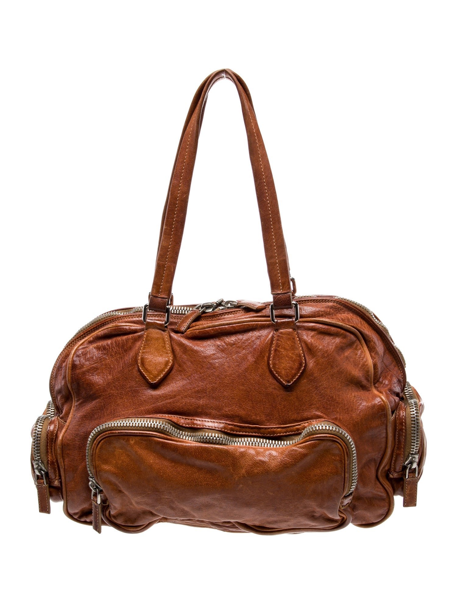 Prada Nappa Antique Leather Bauletto