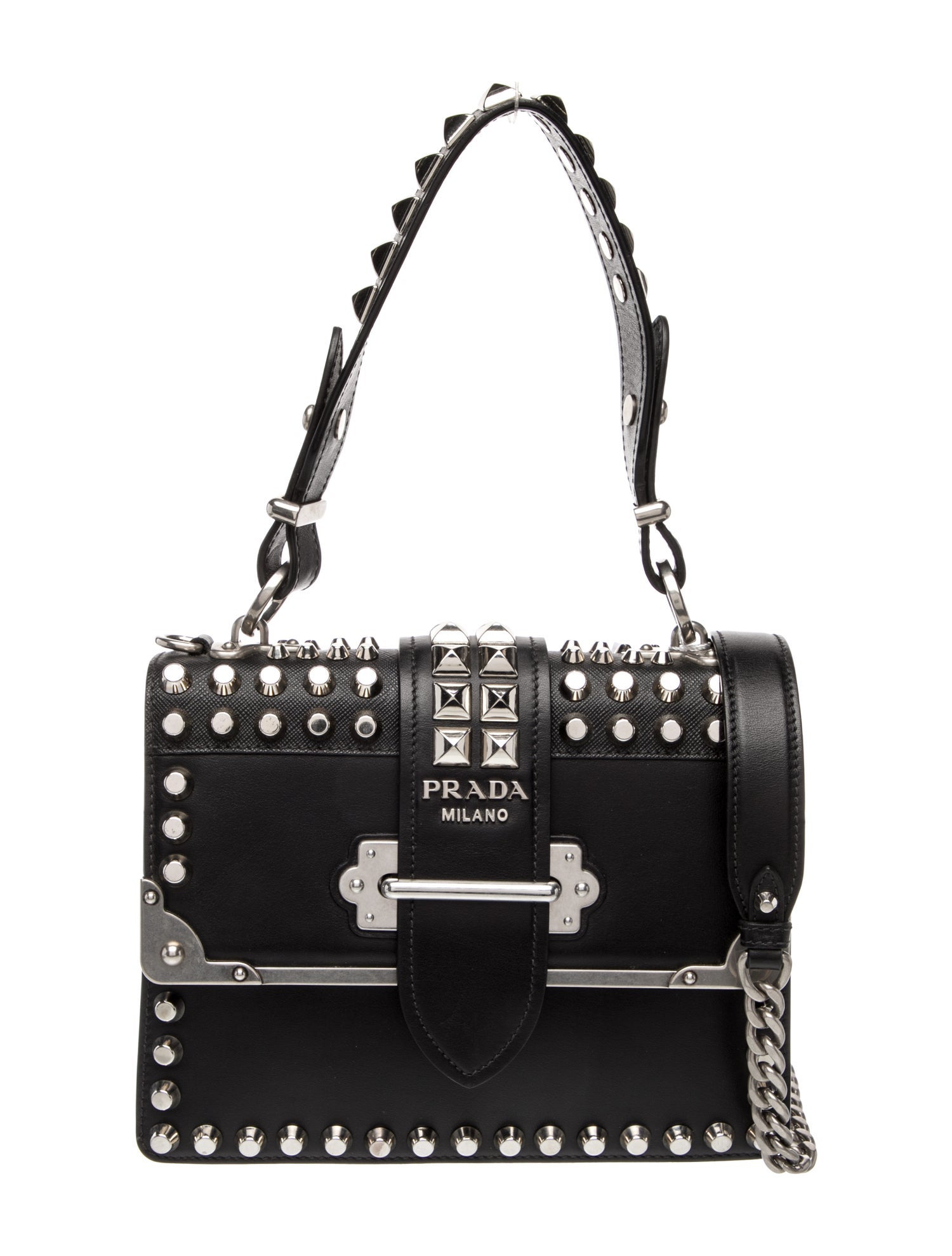 Prada City Calf Leather Cahier