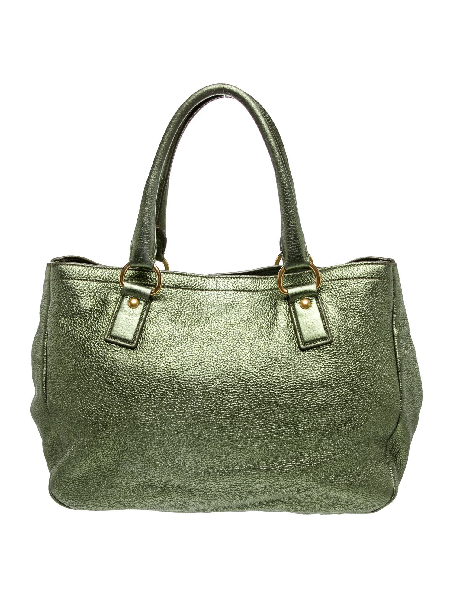 Prada Vitello Daino Leather Tote - Green Totes, Handbags