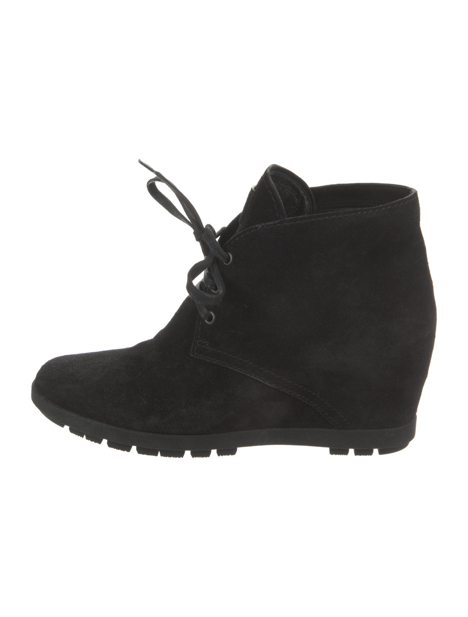 Prada Sport Suede Lace-Up Boots