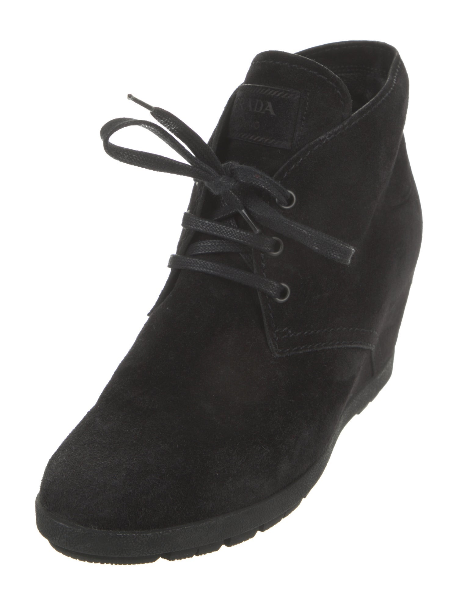 Prada Sport Suede Lace-Up Boots