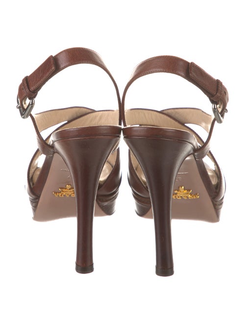 Prada Leather Slingback Sandals