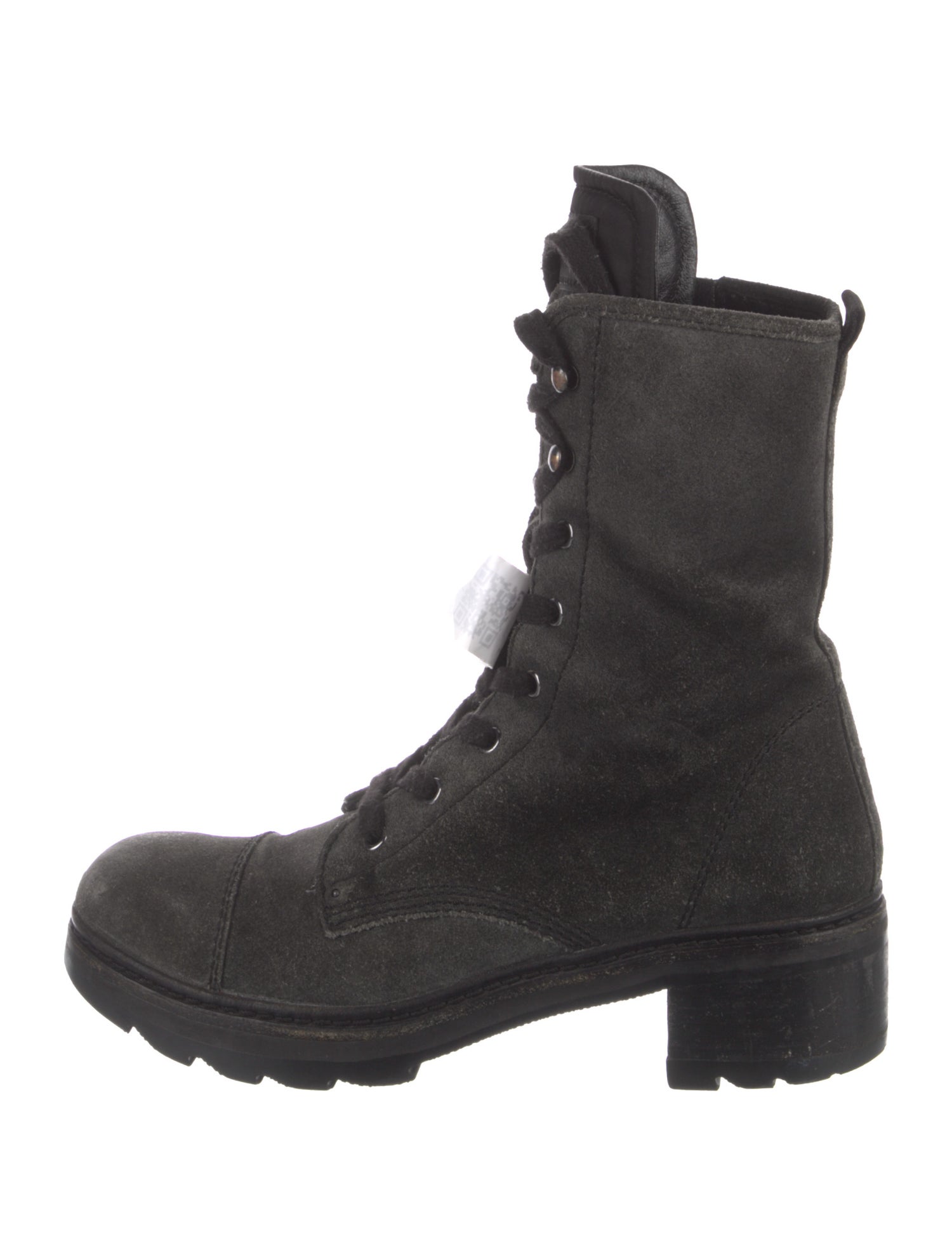 Prada Sport Combat Boots Suede Combat Boots