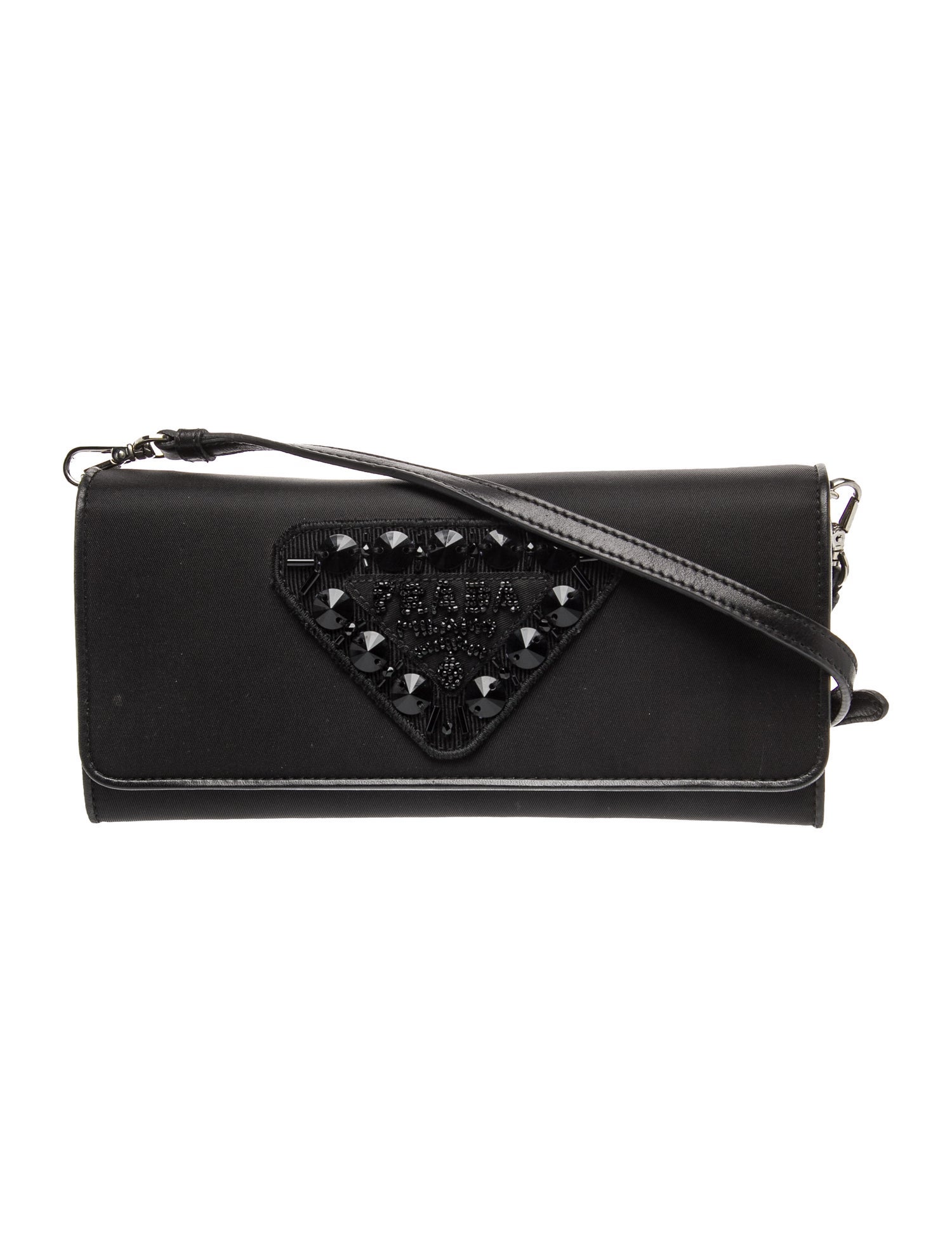 Prada Tessuto Nylon Evening Triangle Wallet on Strap Vintage
