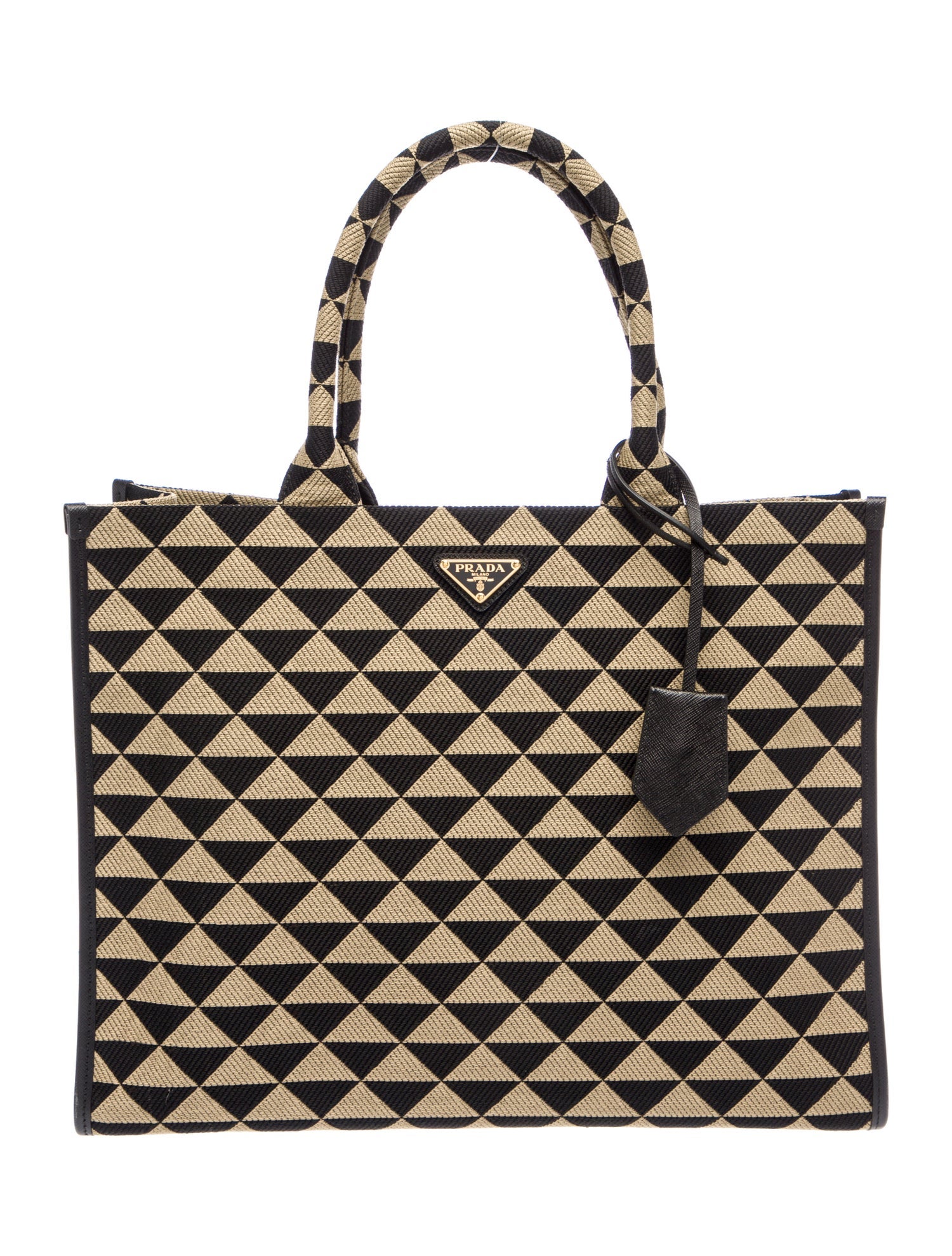 Prada Enameled Metal Triangle Symbole Large