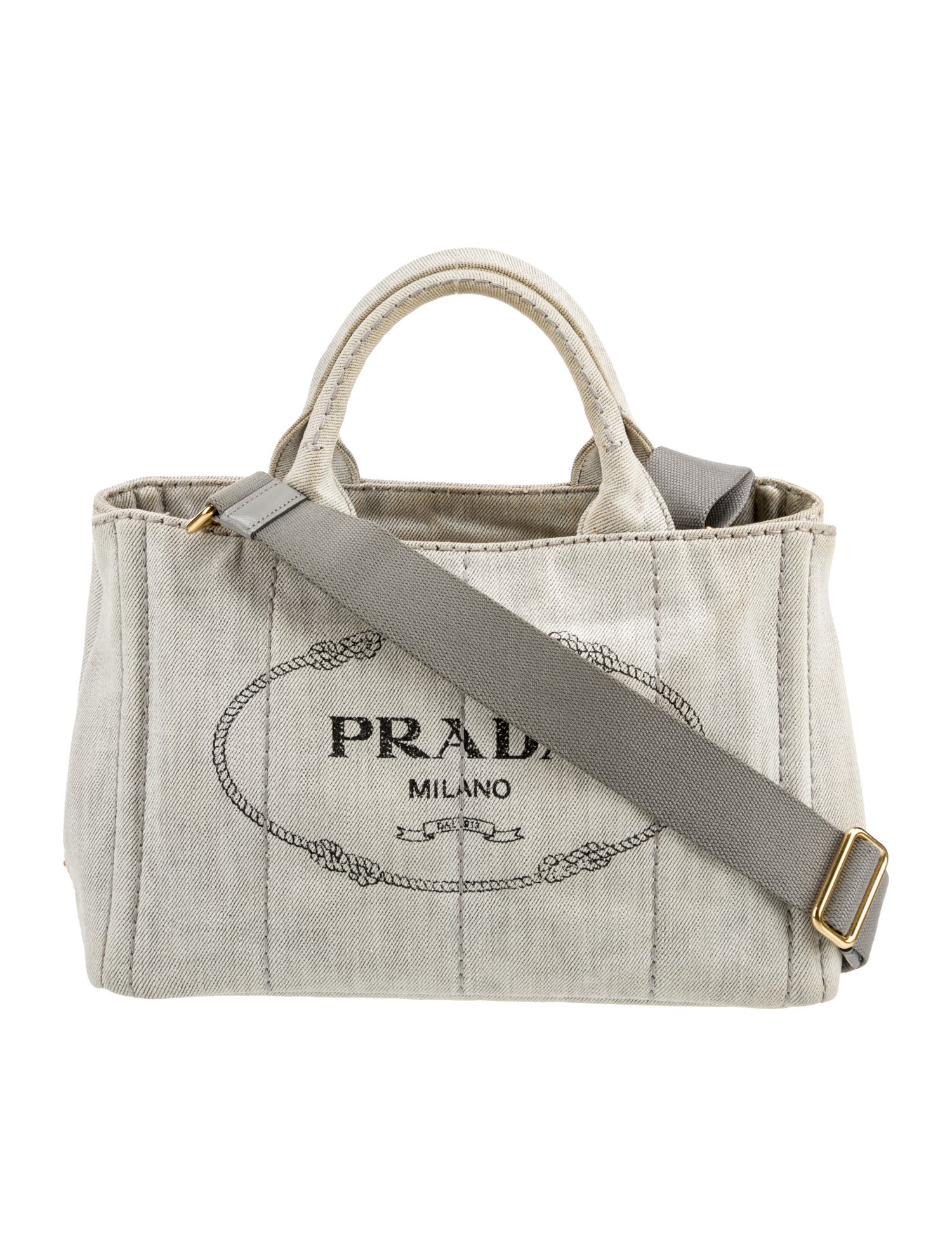 Prada Enameled Metal Triangle Top Handle Bag