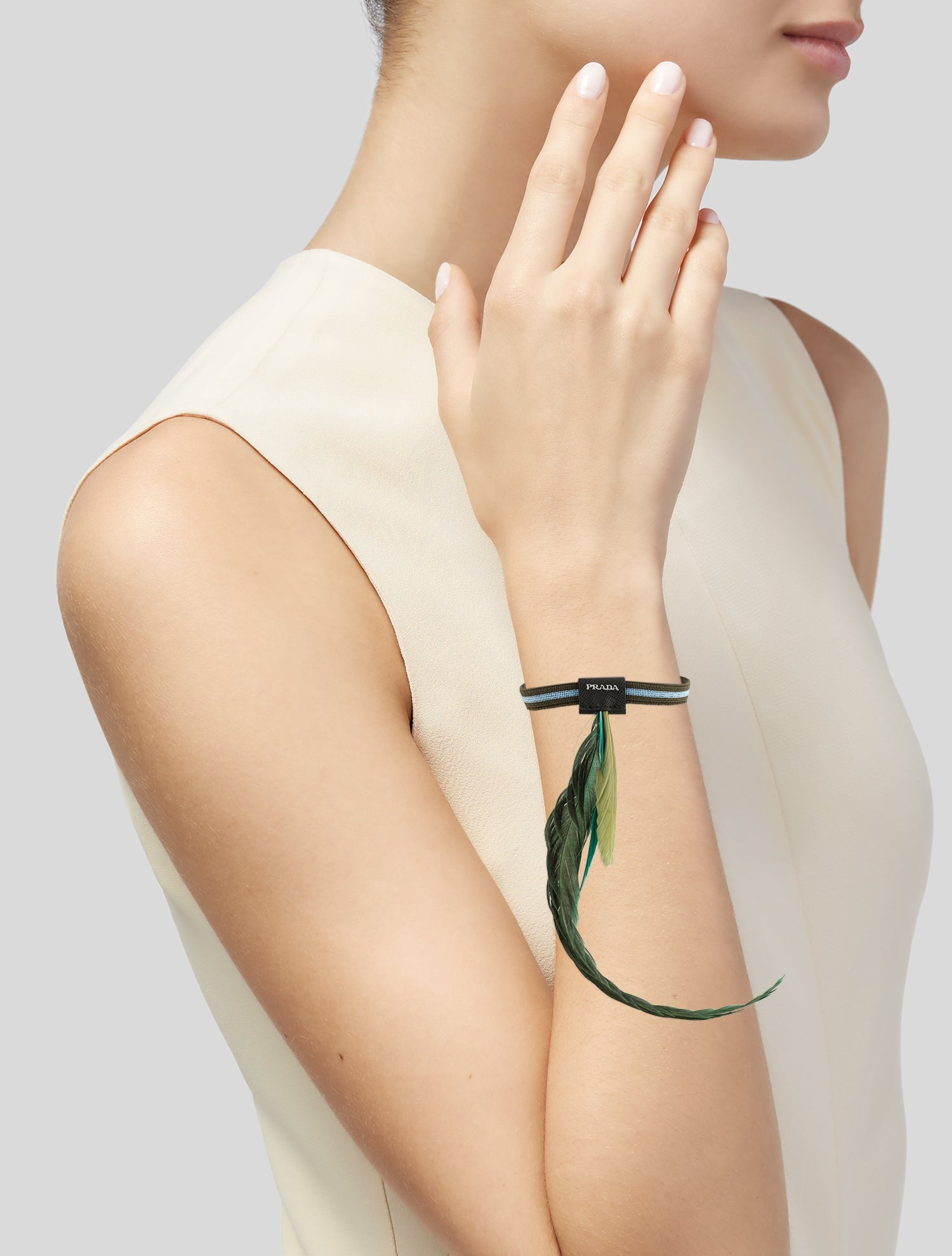 Prada Feather Wrap Bracelet