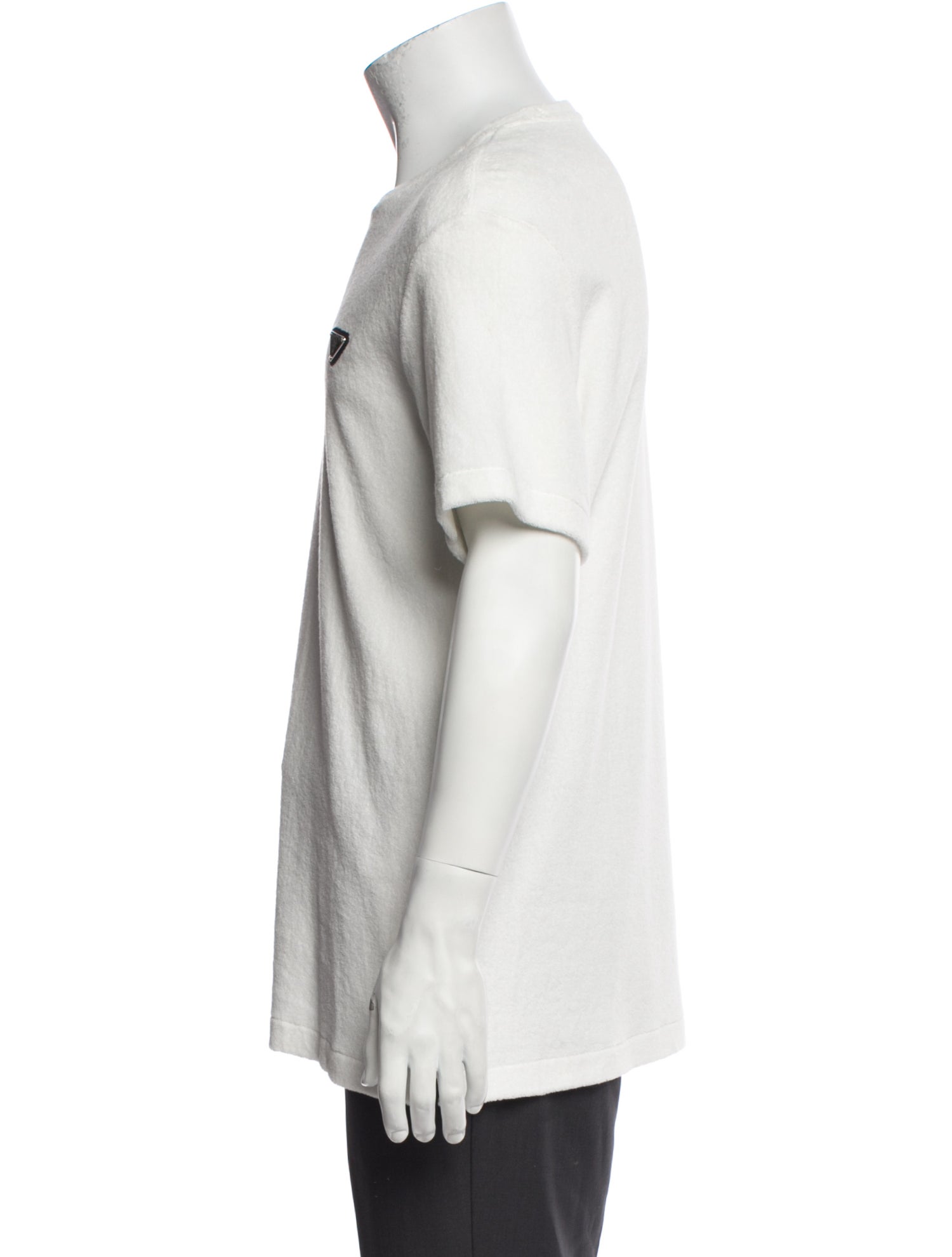 Prada 2023 Enameled Metal Triangle T-Shirt