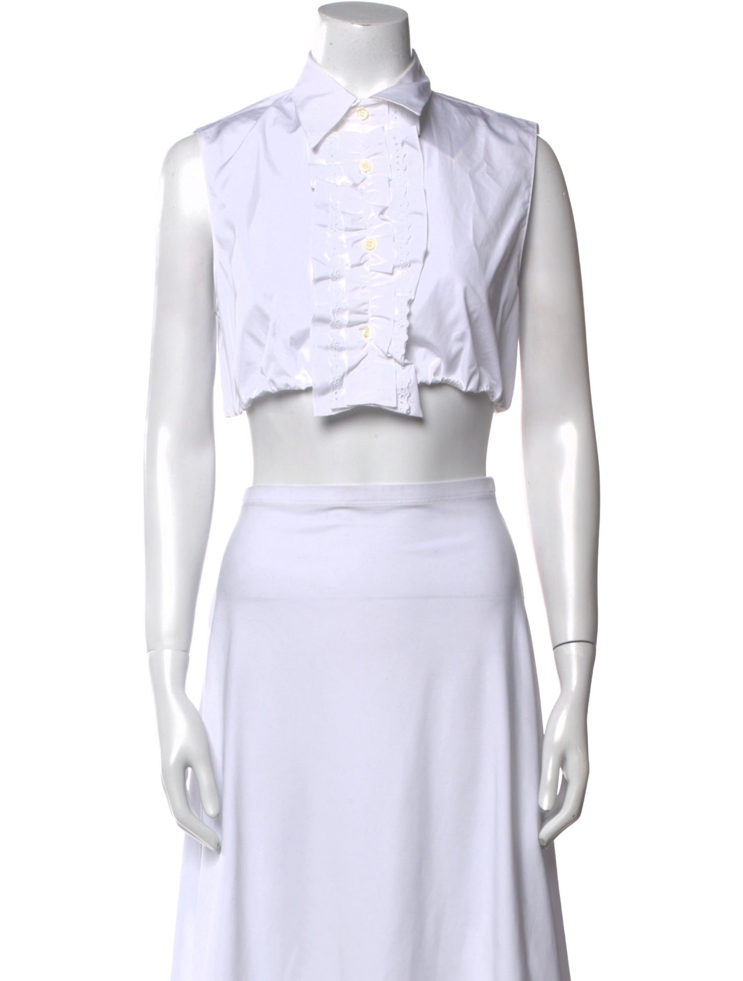 Prada 2023 Sleeveless Crop Top