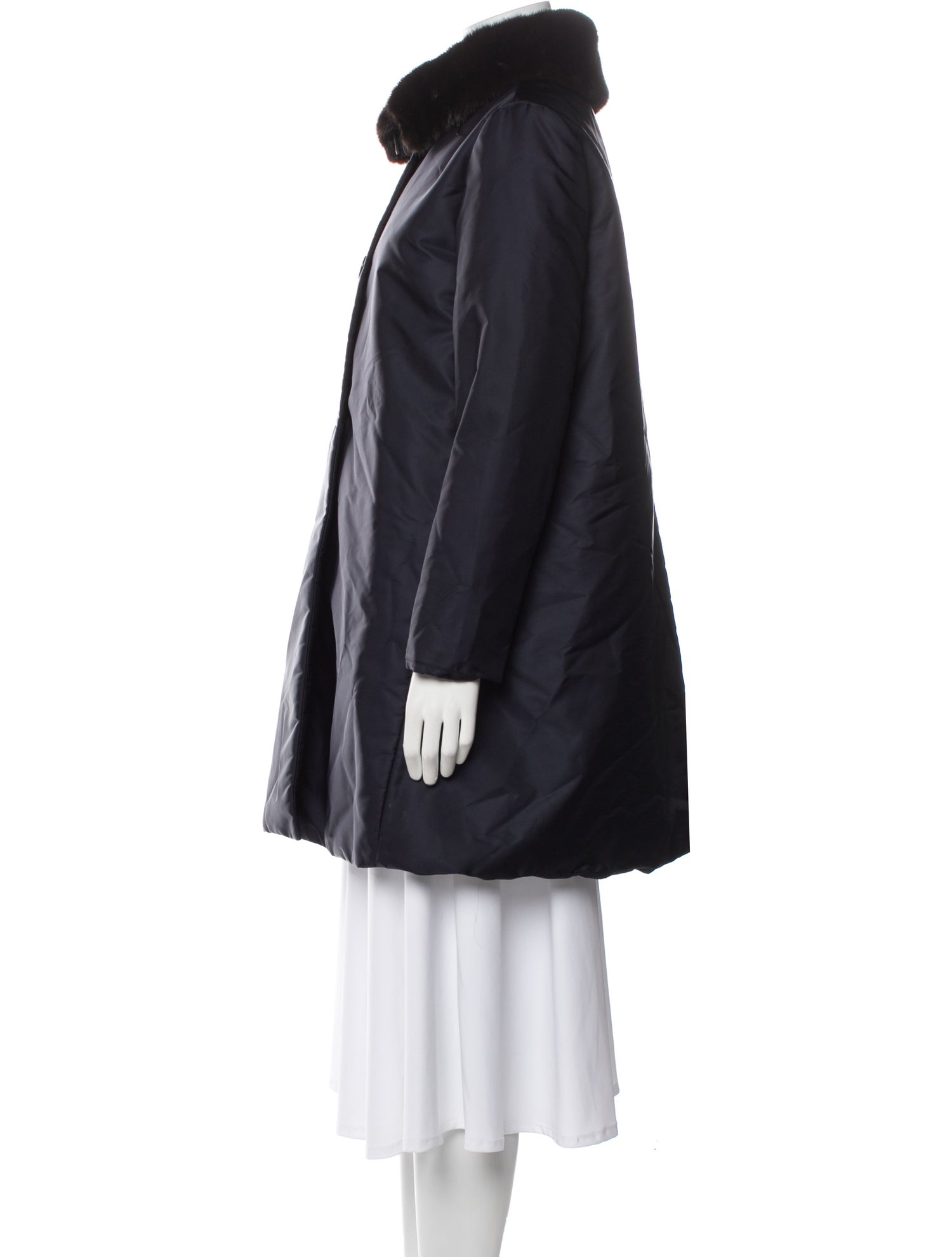 Prada 2015 Nylon Fur Coat