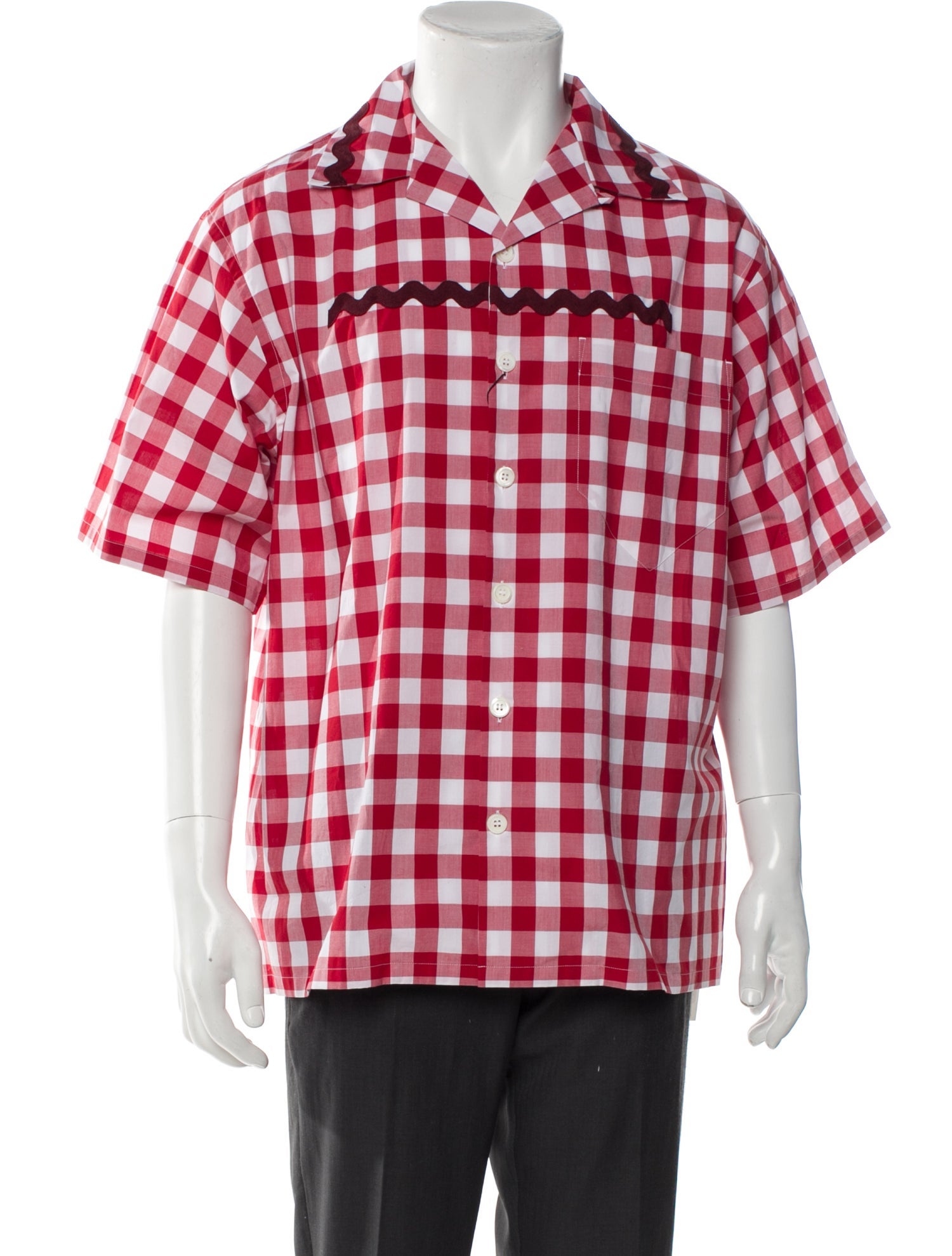 Prada 2023 Gingham Shirt w/ Tags