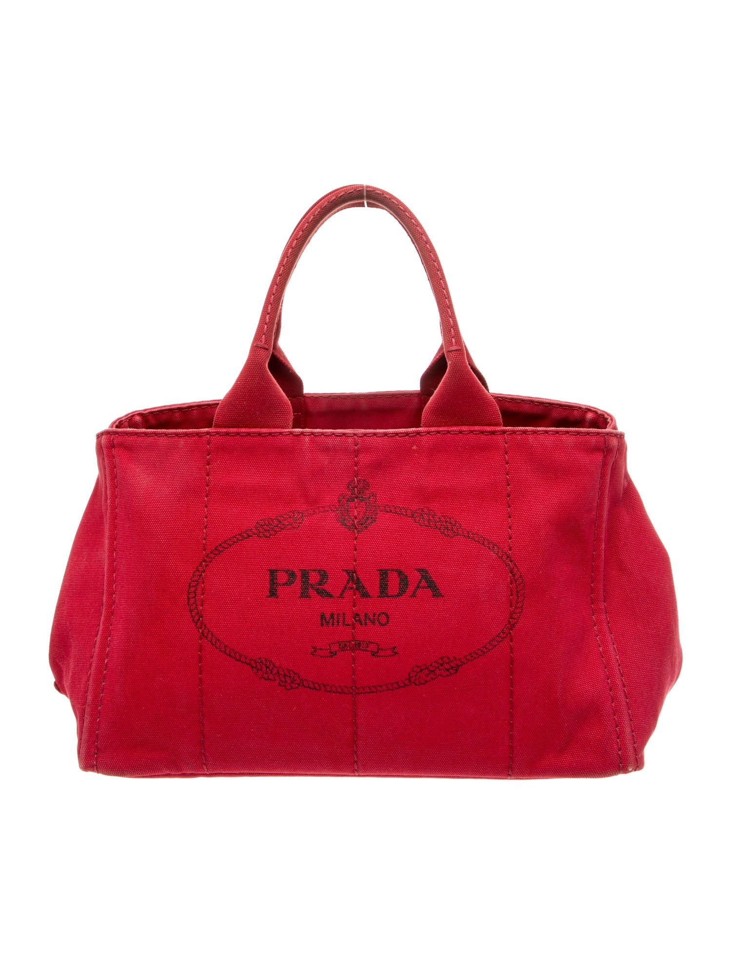 Prada Enameled Metal Triangle Tote