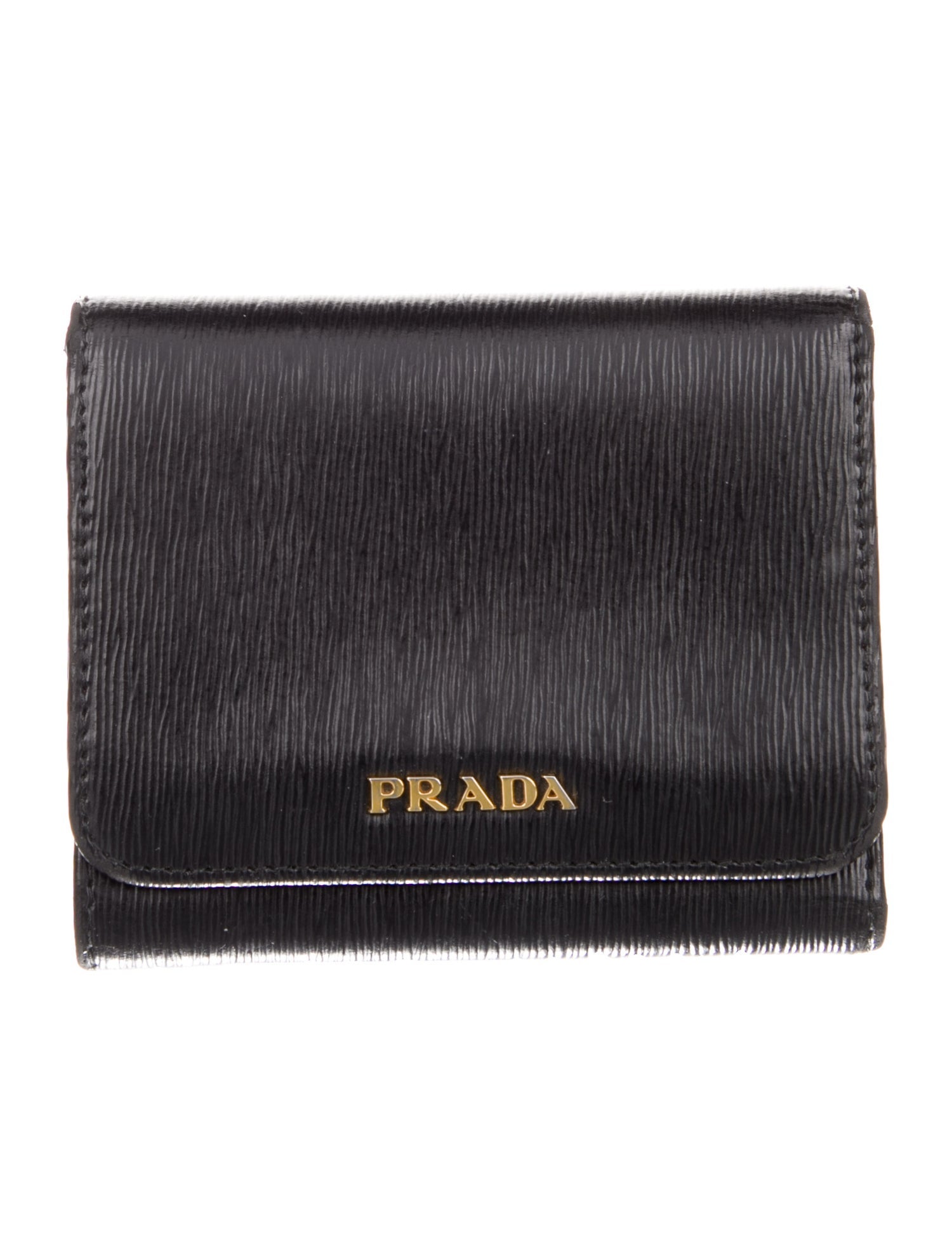 Prada Vitello Move Leather Compact Wallet