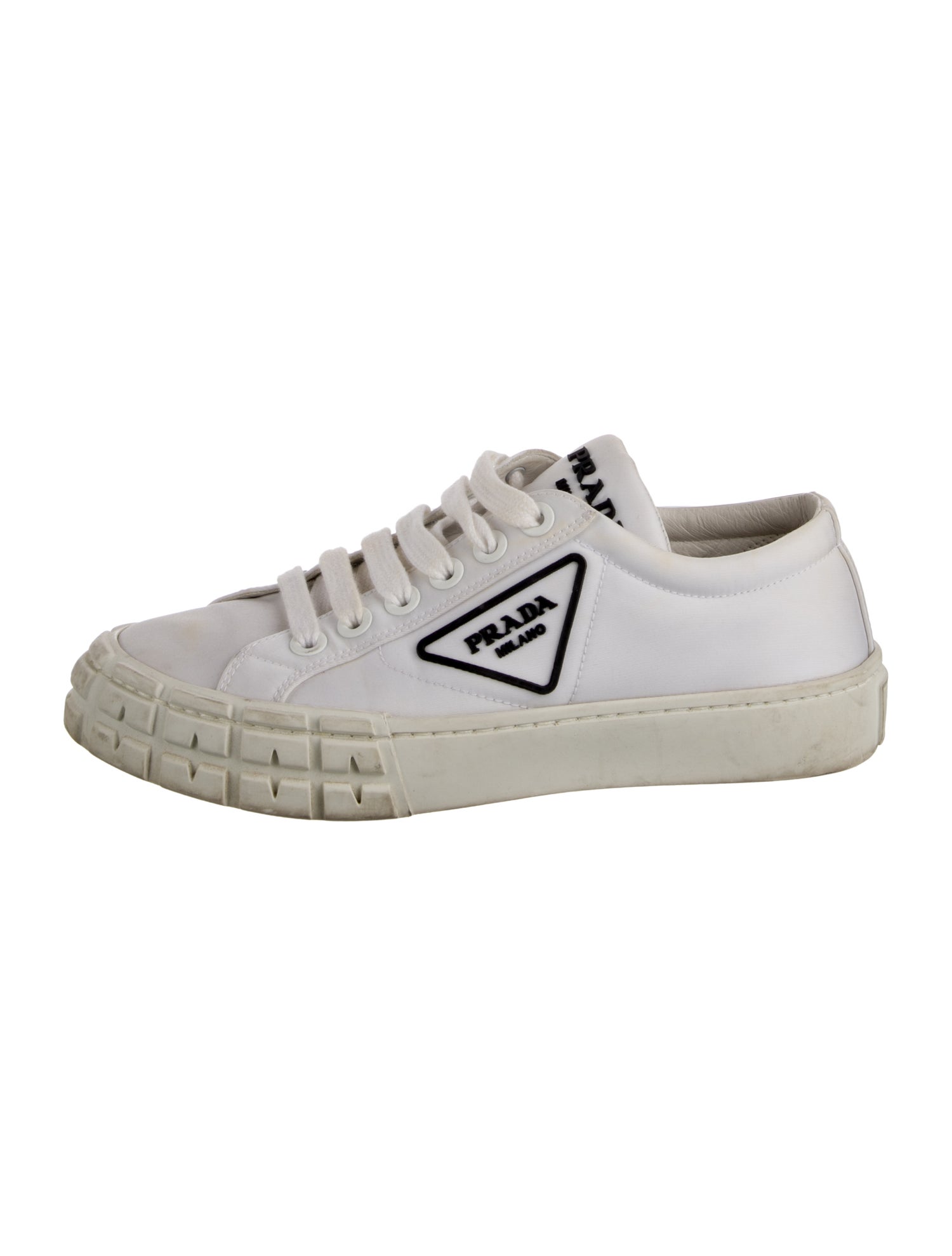 Prada Nylon Graphic Print Sneakers