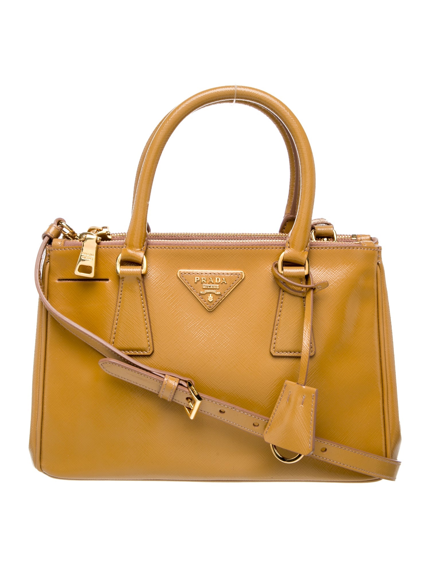 Prada Saffiano Leather Galleria Double Zip Small
